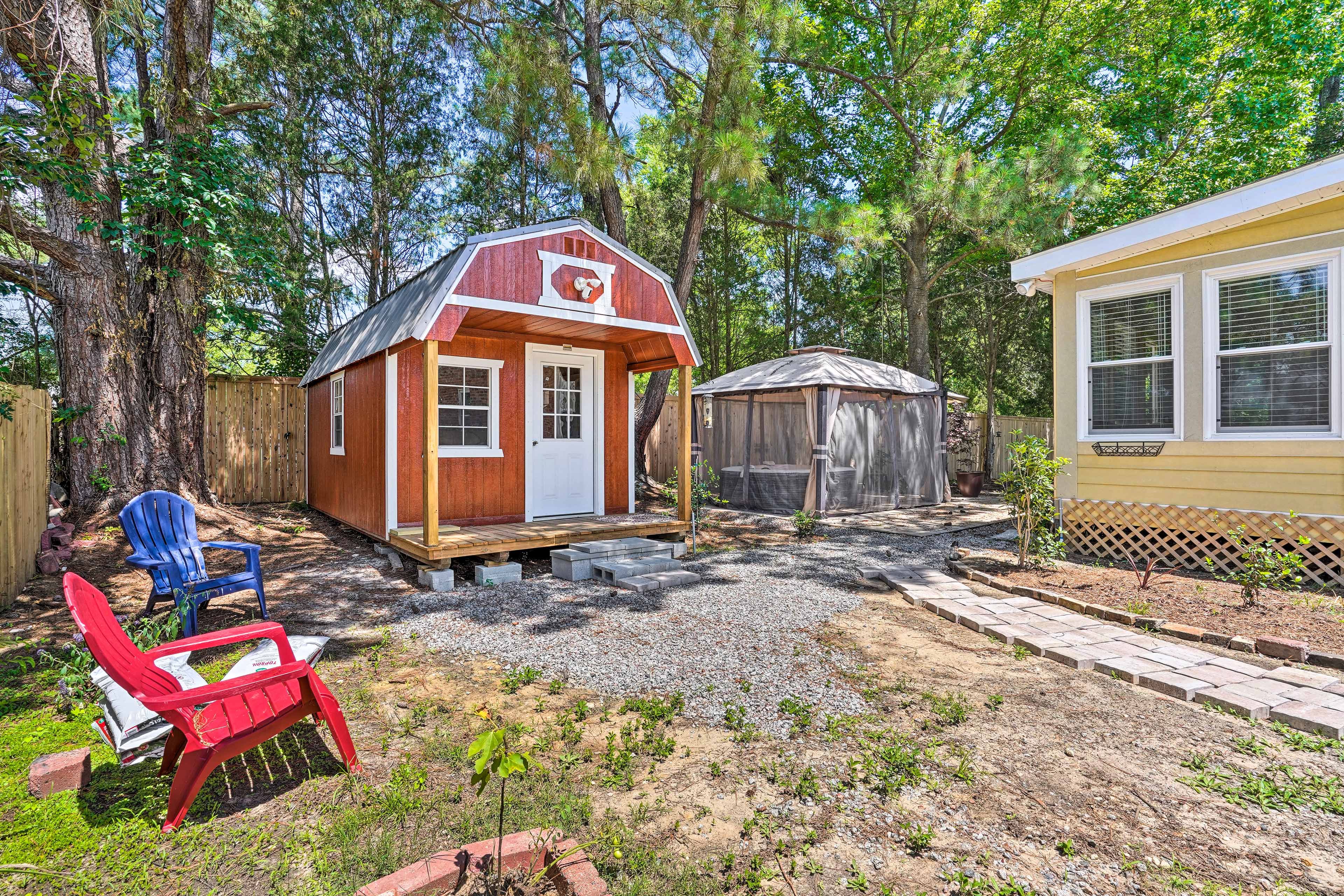 Fenced-In Backyard | Private Hot Tub | Charcoal Grill | Patio