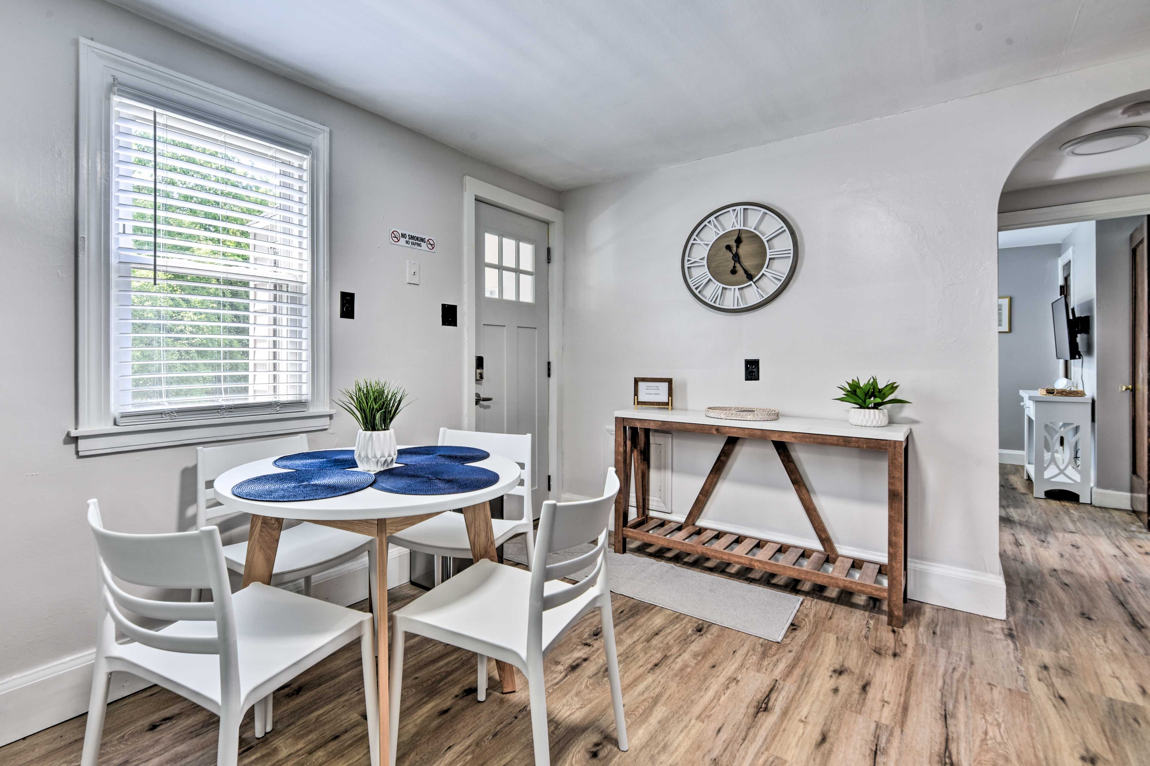 Dining Area | Dishware/Flatware | Trash Bags/Paper Towels