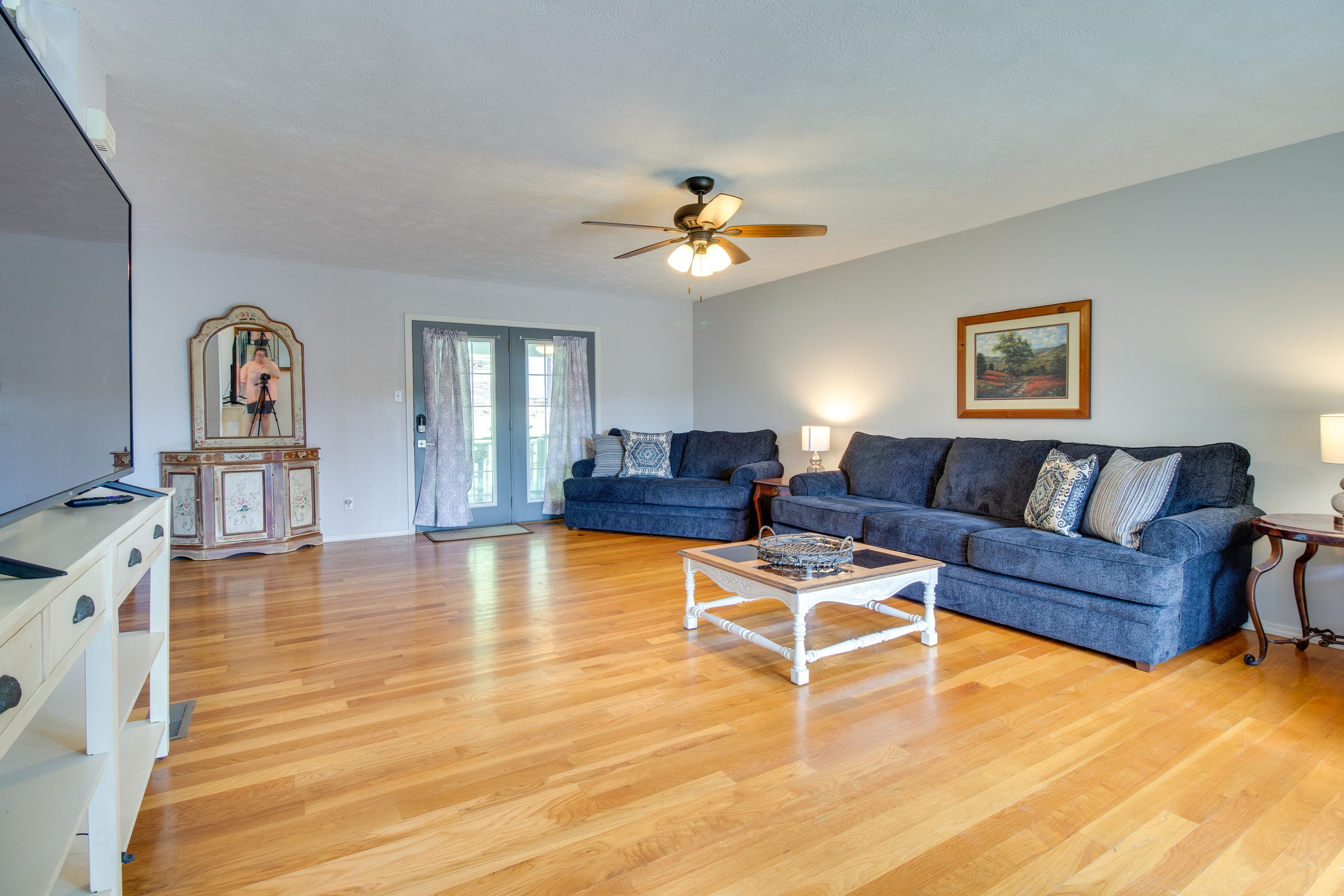 Living Room | Flat-Screen Cable TV | 3-Story Home