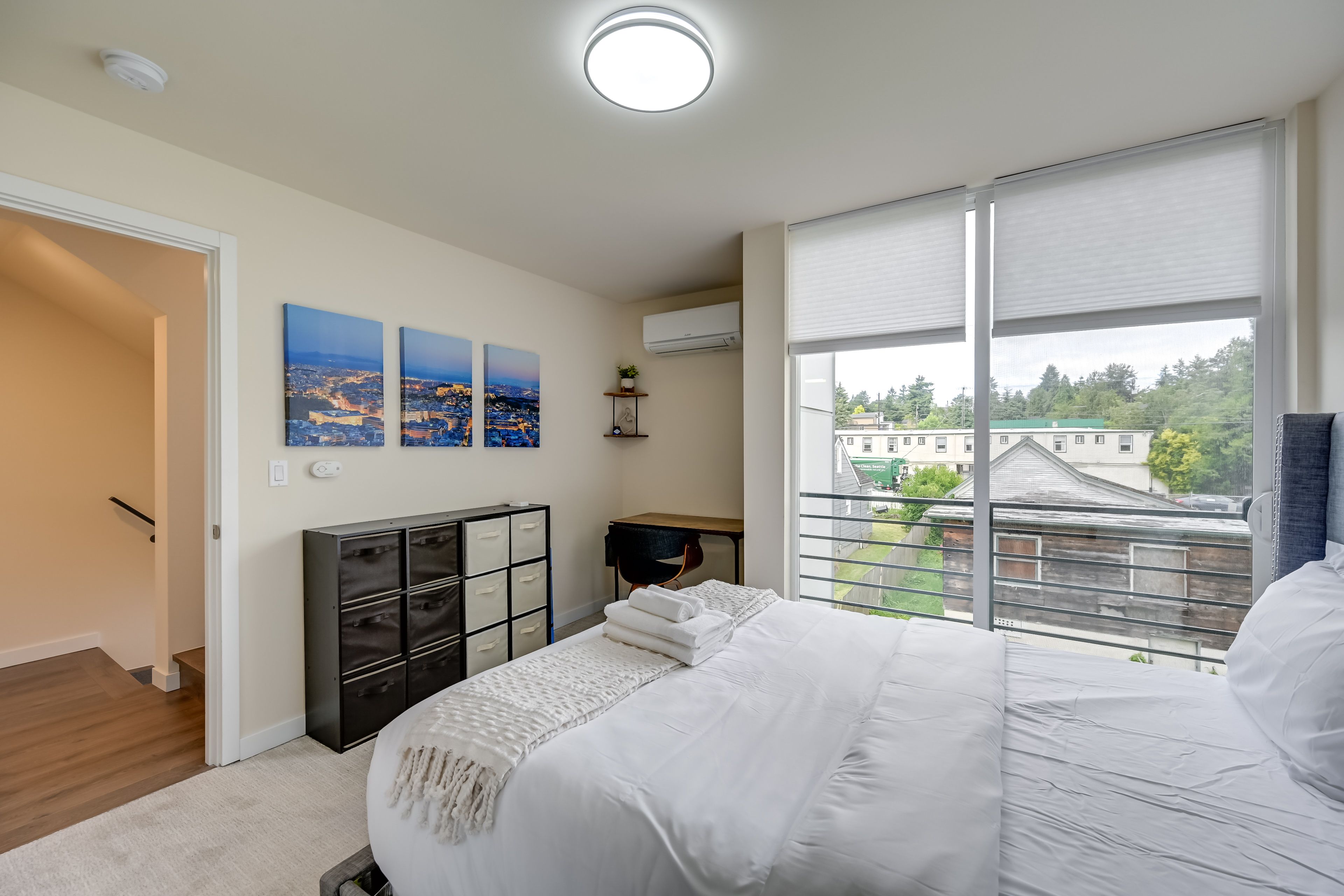 Bedroom 1 | Queen Bed | Linens Provided | Walk-In Closet | 3rd Floor