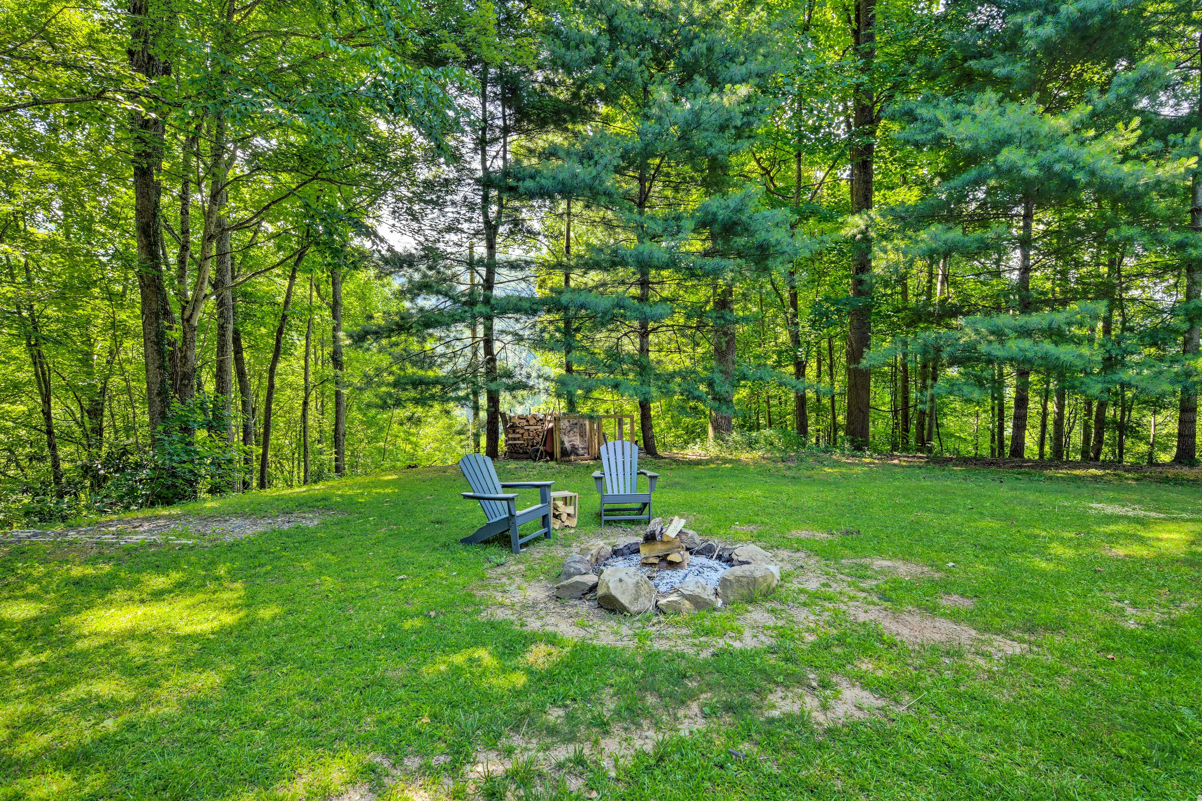 Backyard | Fire Pit | Adirondack Chairs