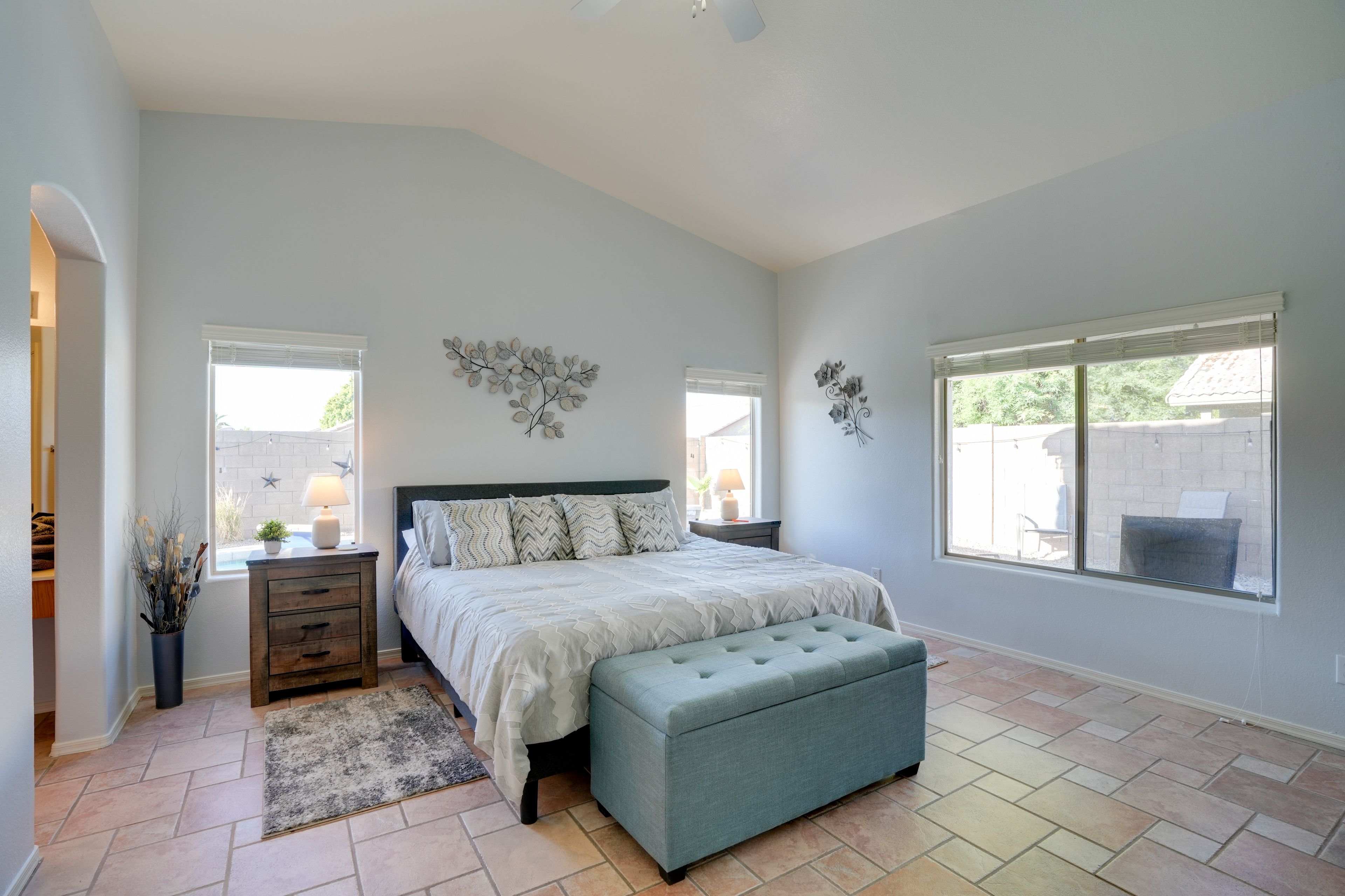 Bedroom 1 | King Bed | Vaulted Ceilings | En-Suite Bathroom