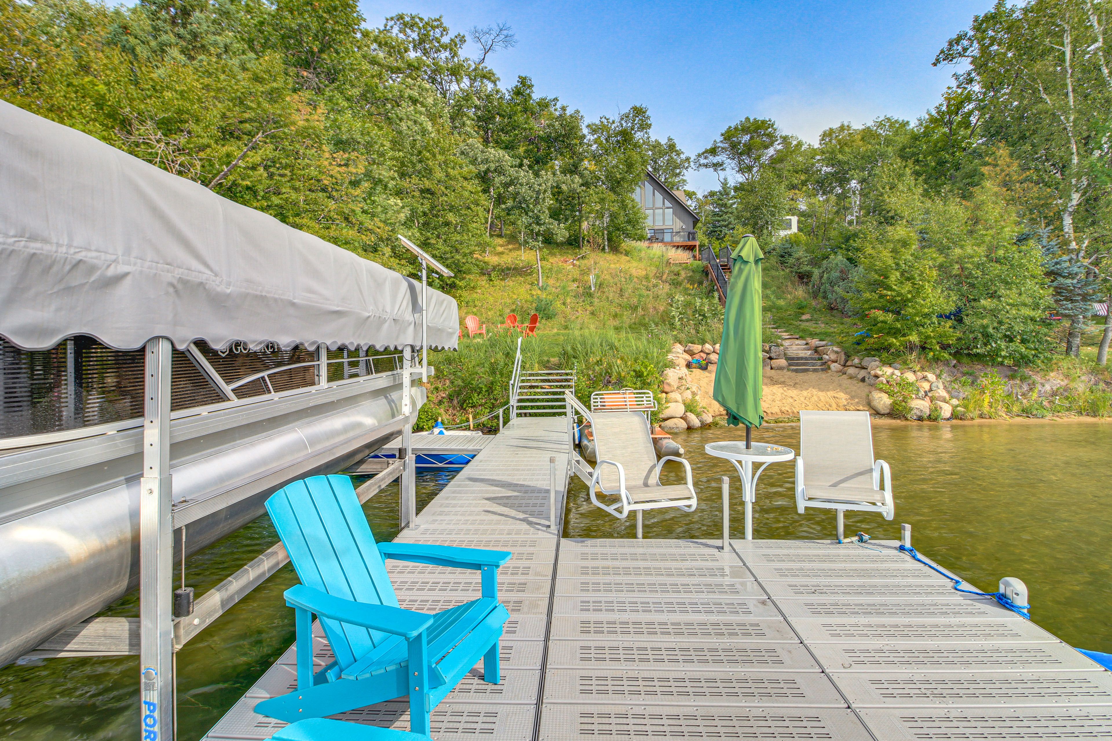 Boat Dock | Central Heating & AC | Bedroom/Full Bathroom on 1st Floor