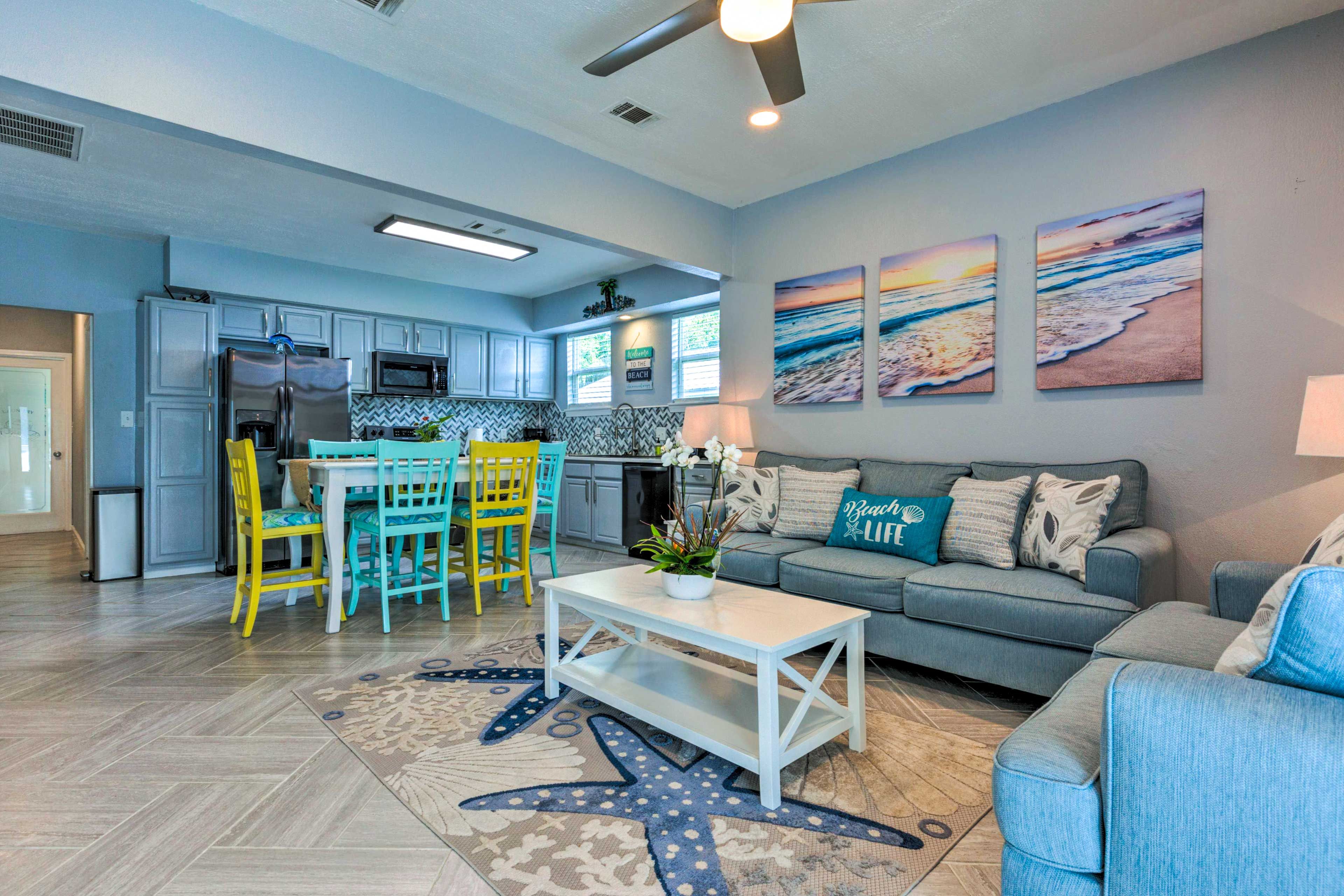 Gulfport Vacation Rental | 3BR | 2BA | 1,300 Sq Ft | Stairs Required to Enter