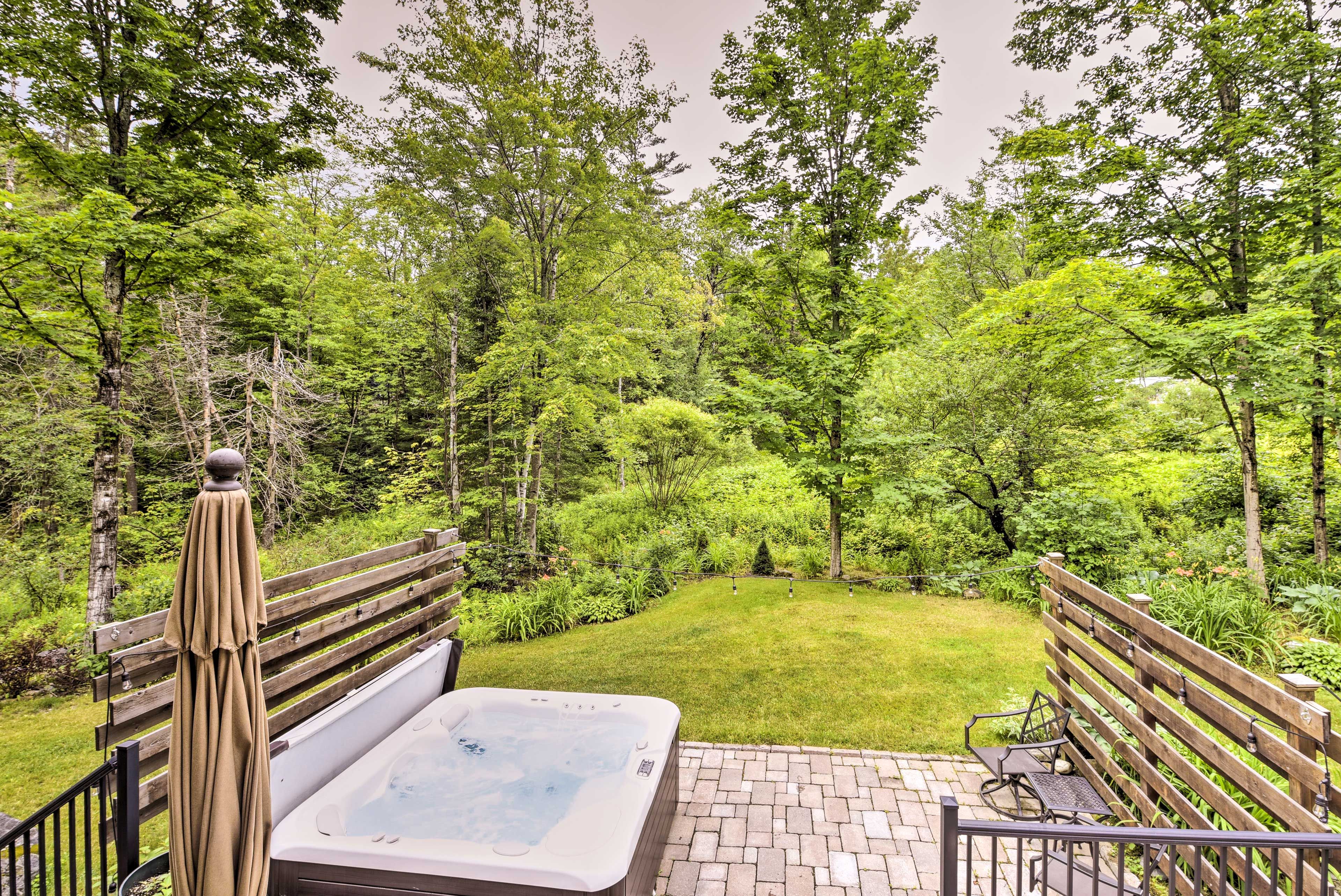Patio | Private Hot Tub