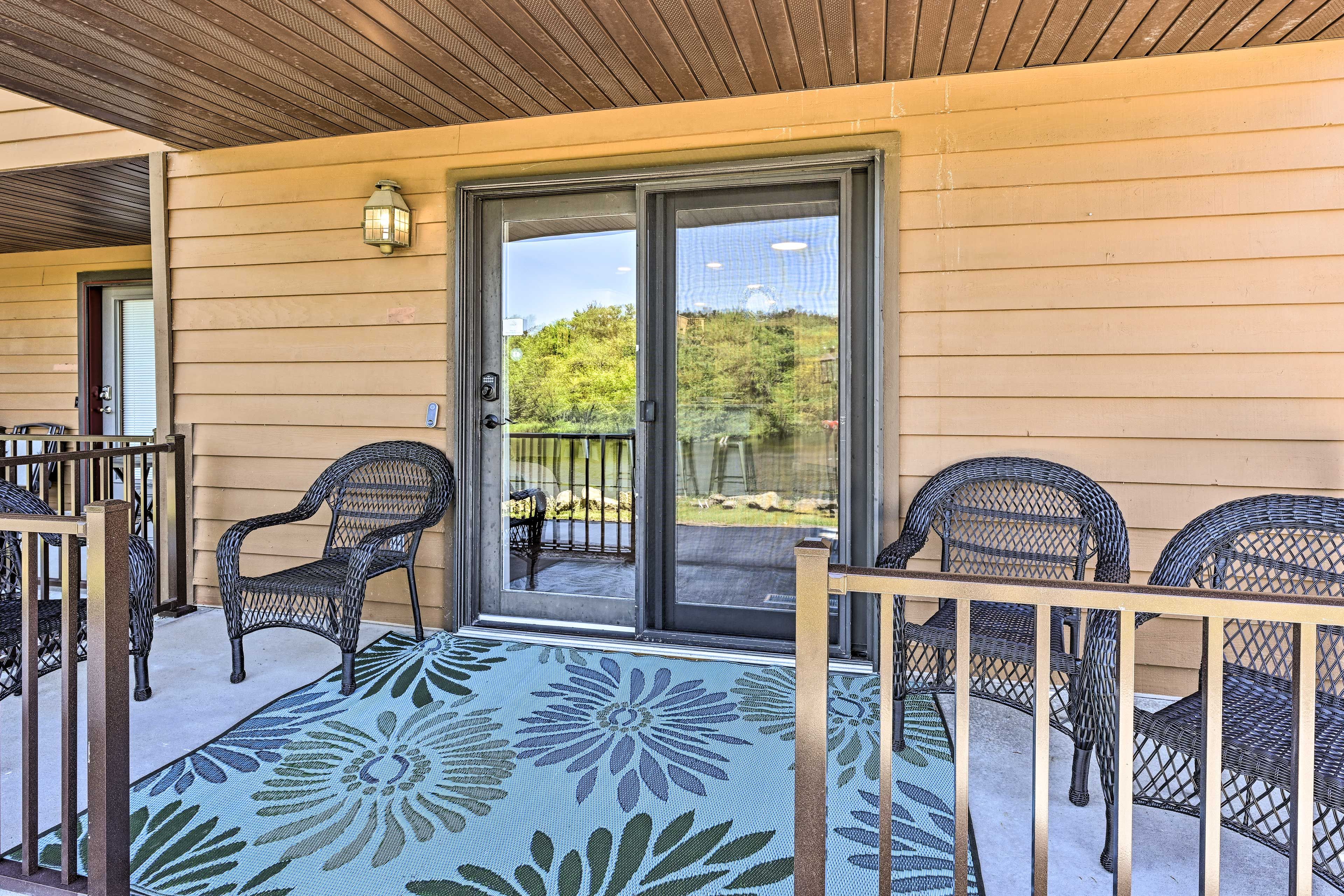 Condo Exterior | Furnished Patio | Keyless Entry