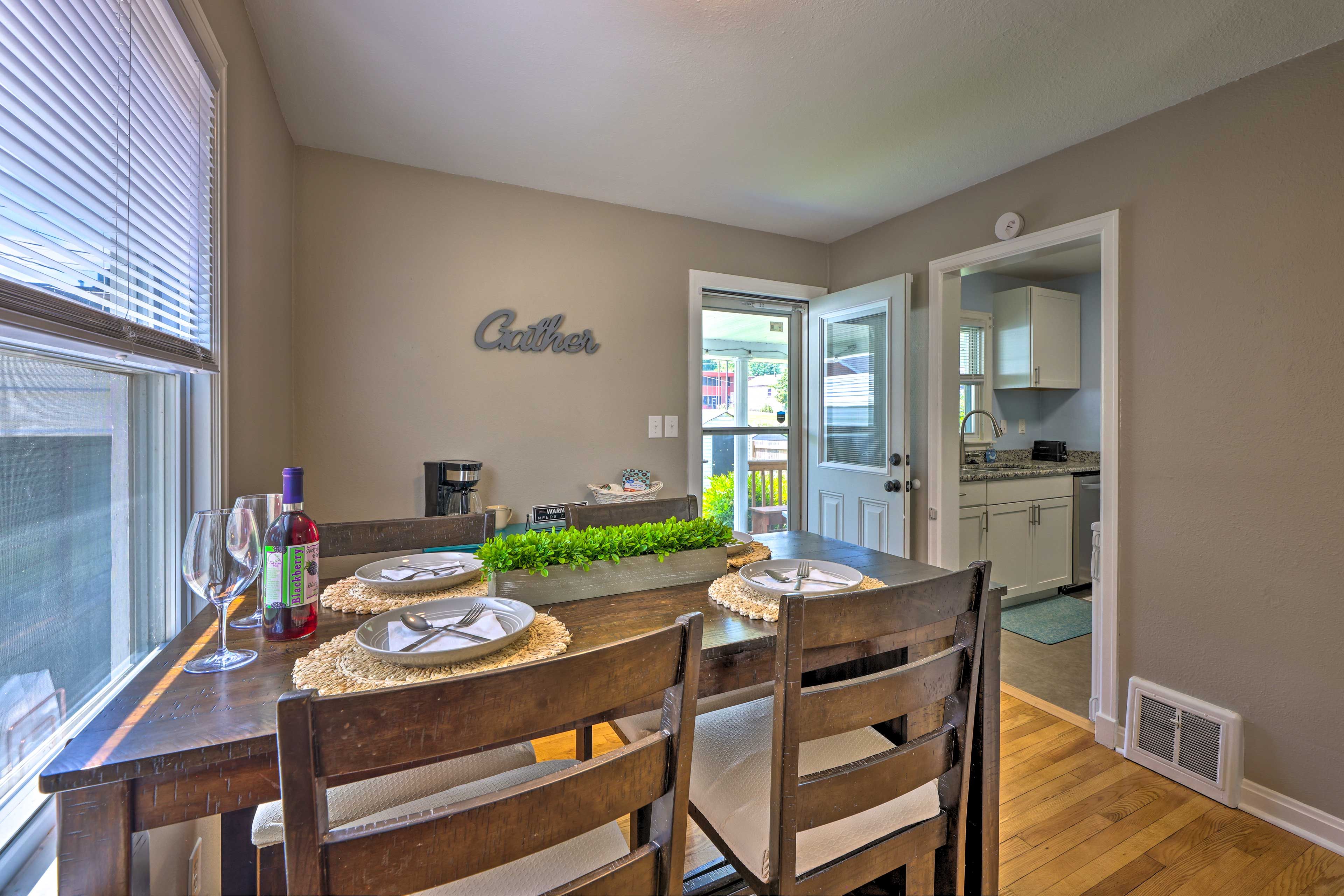 Dining Area | Kid-Friendly Dishware | Coffee Bar