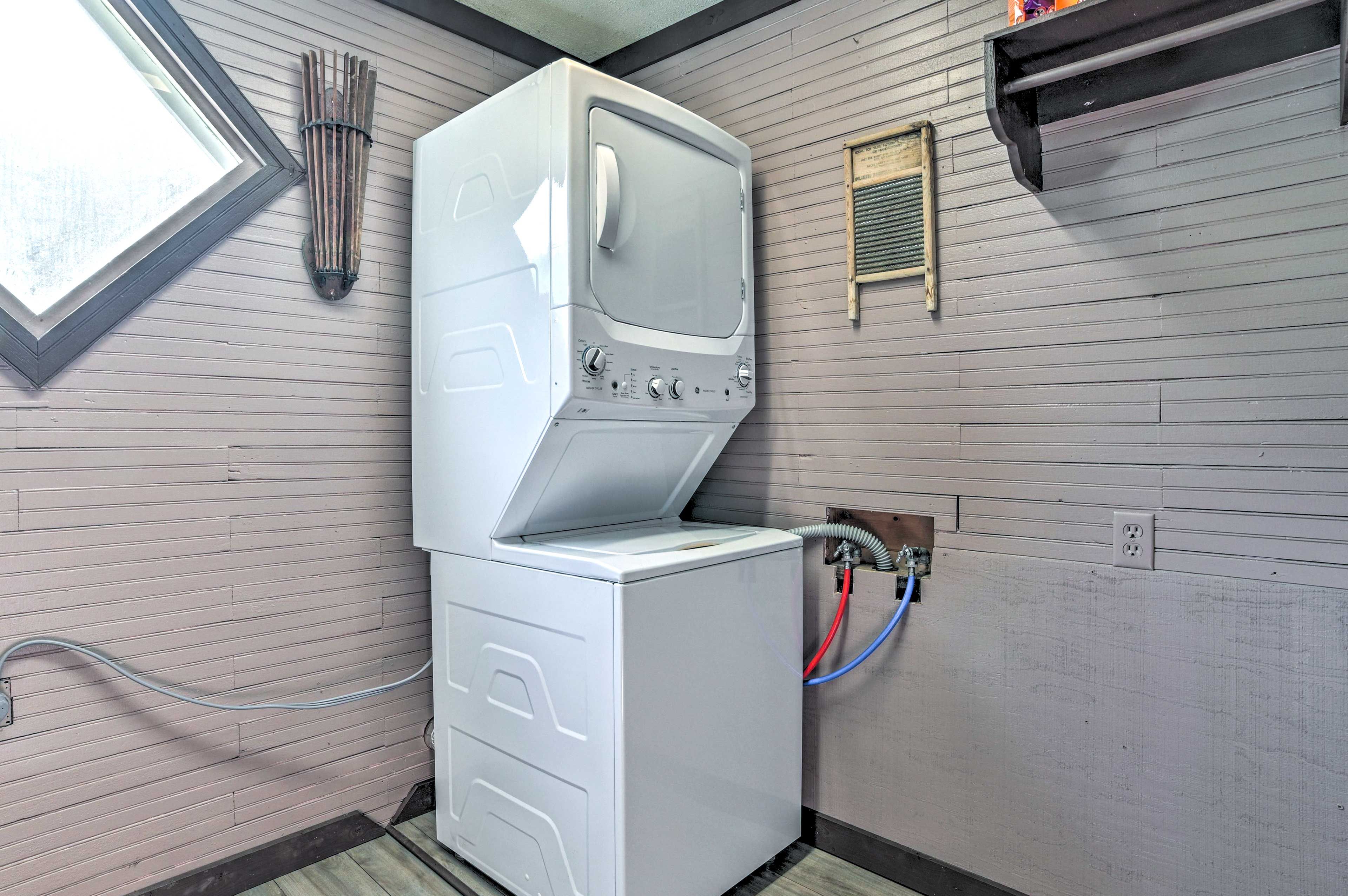 Stackable Washer + Dryer | Iron + Board