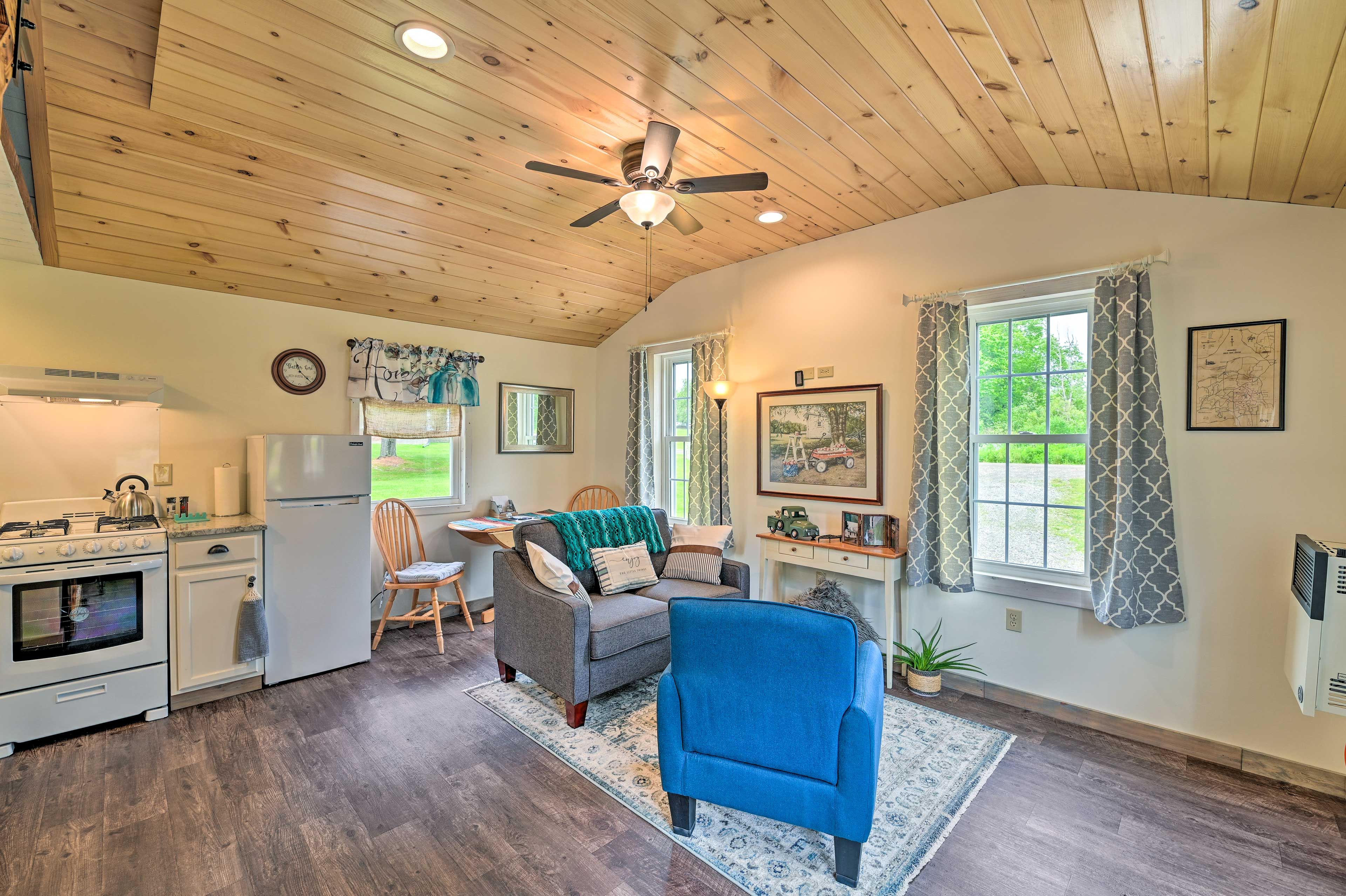 West Edmeston Vacation Rental | 1BR | 1BA | 384 Sq Ft | Steps Required for Entry