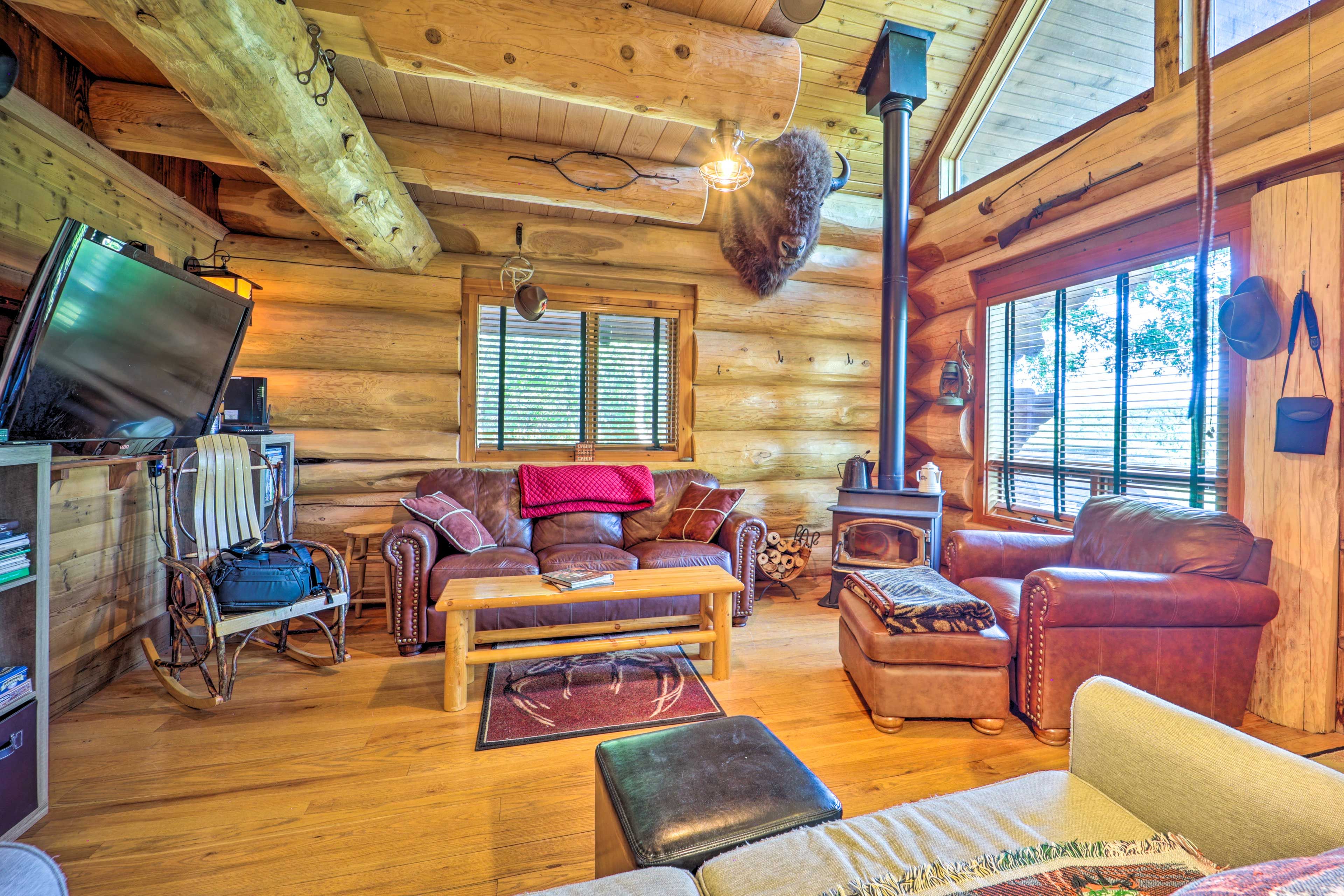 Living Area | Full Sleeper Sofa | Central A/C | Wood-Burning Stove | Board Games