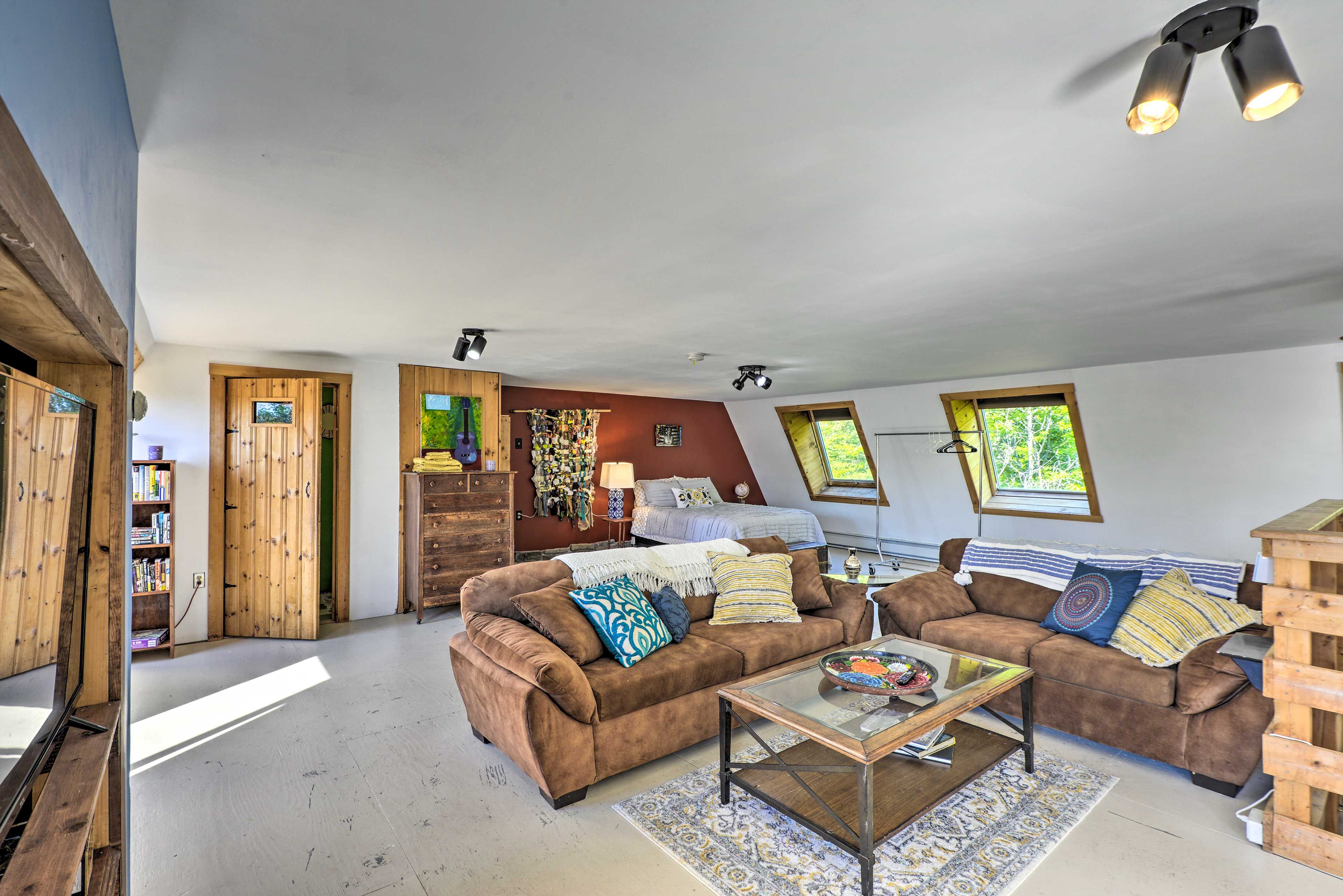 Living Area | Stairs Required | Free WiFi | Central Heat | Window A/C Unit