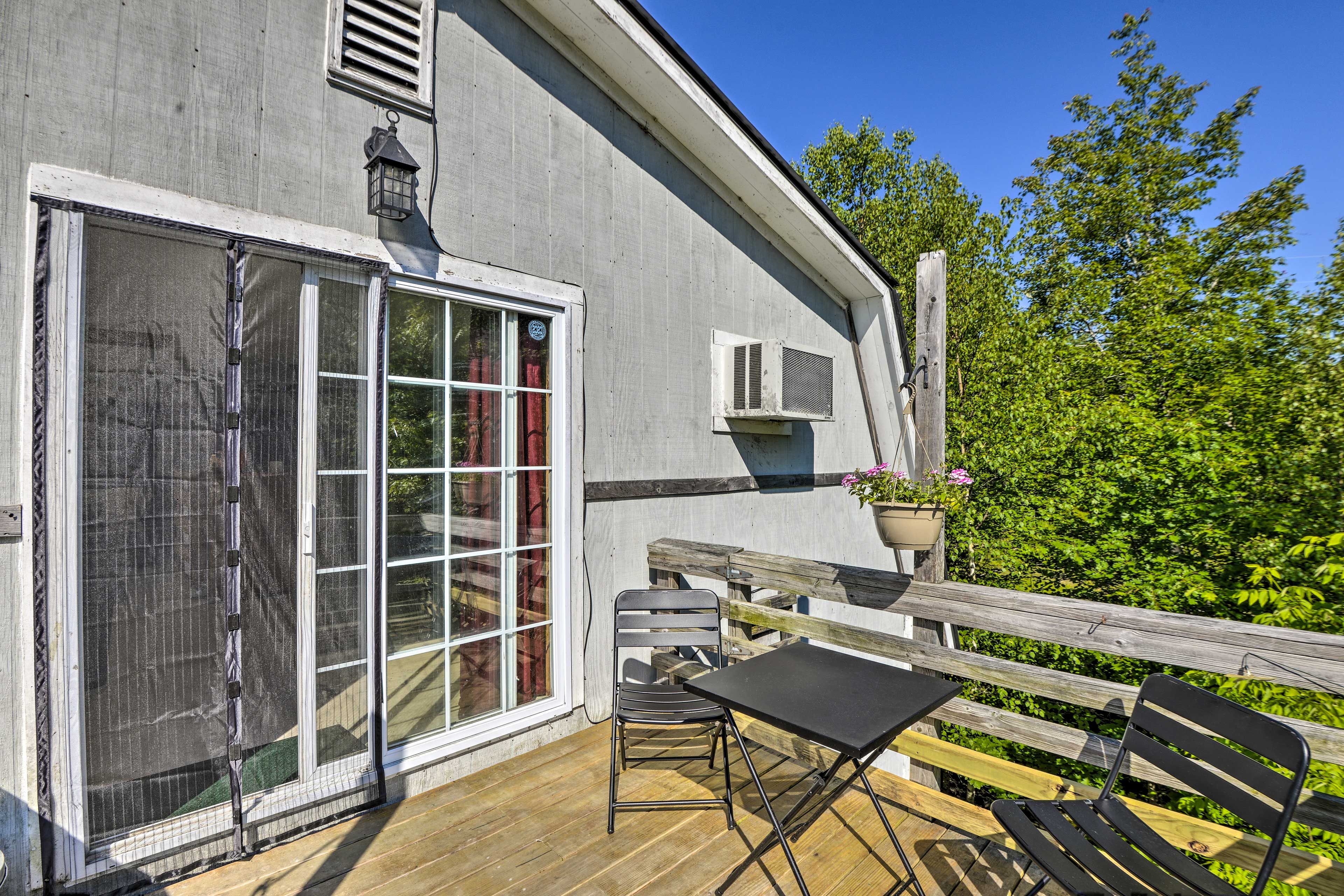 Private Balcony | Bistro Set | Wooded Views