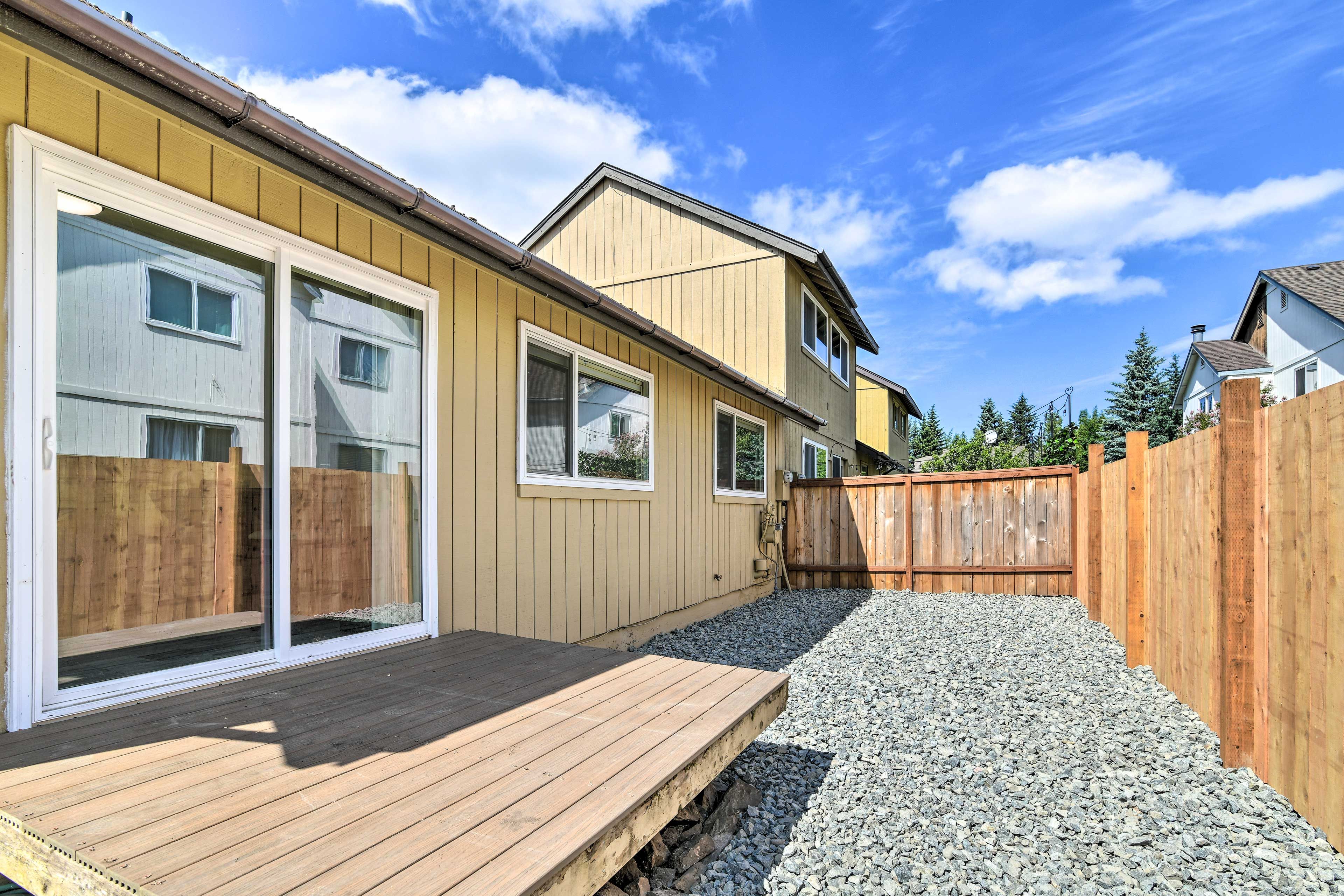 Deck/Fenced-In Yard | Driveway Parking (1 Vehicle)