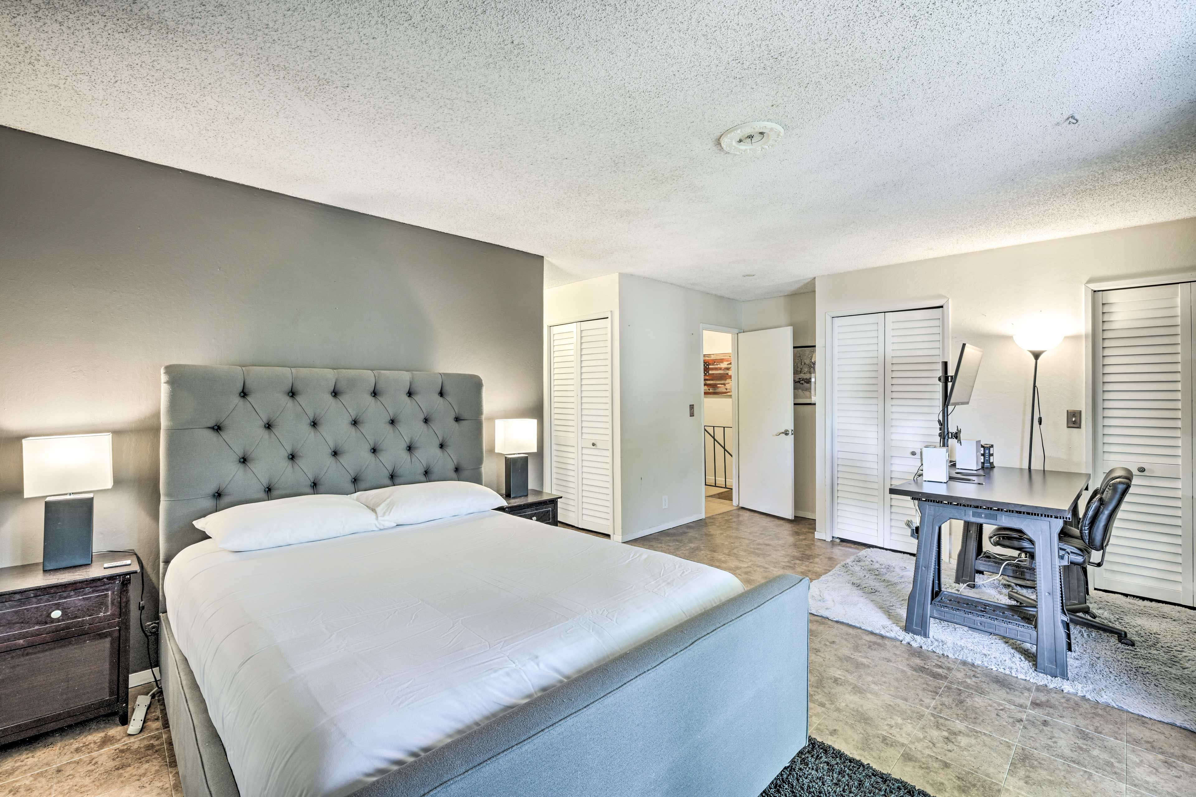 Bedroom 2 | Queen Bed | Linens Provided | Balcony Access