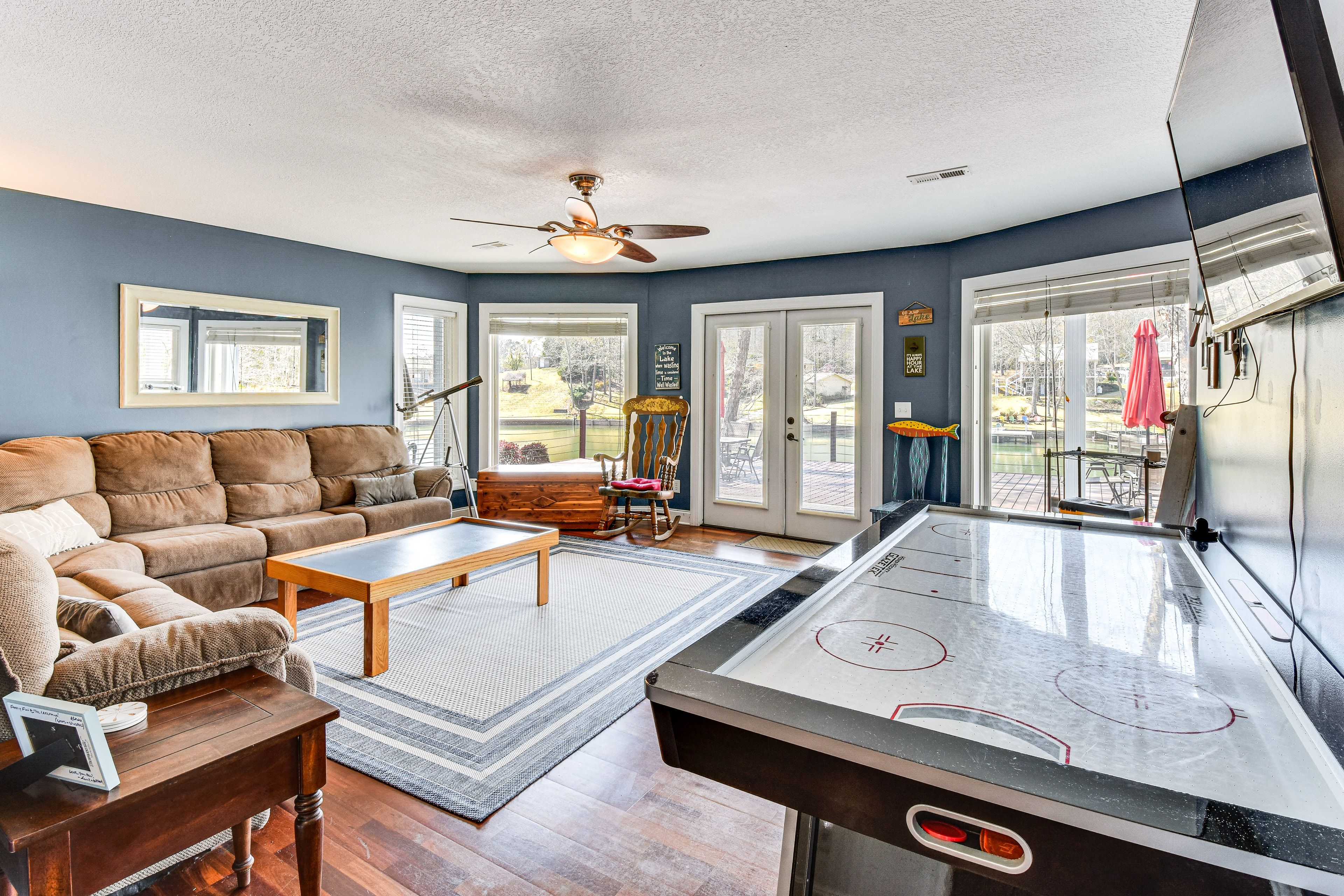 Game Room | Sleeper Sofa | Air Hockey Table