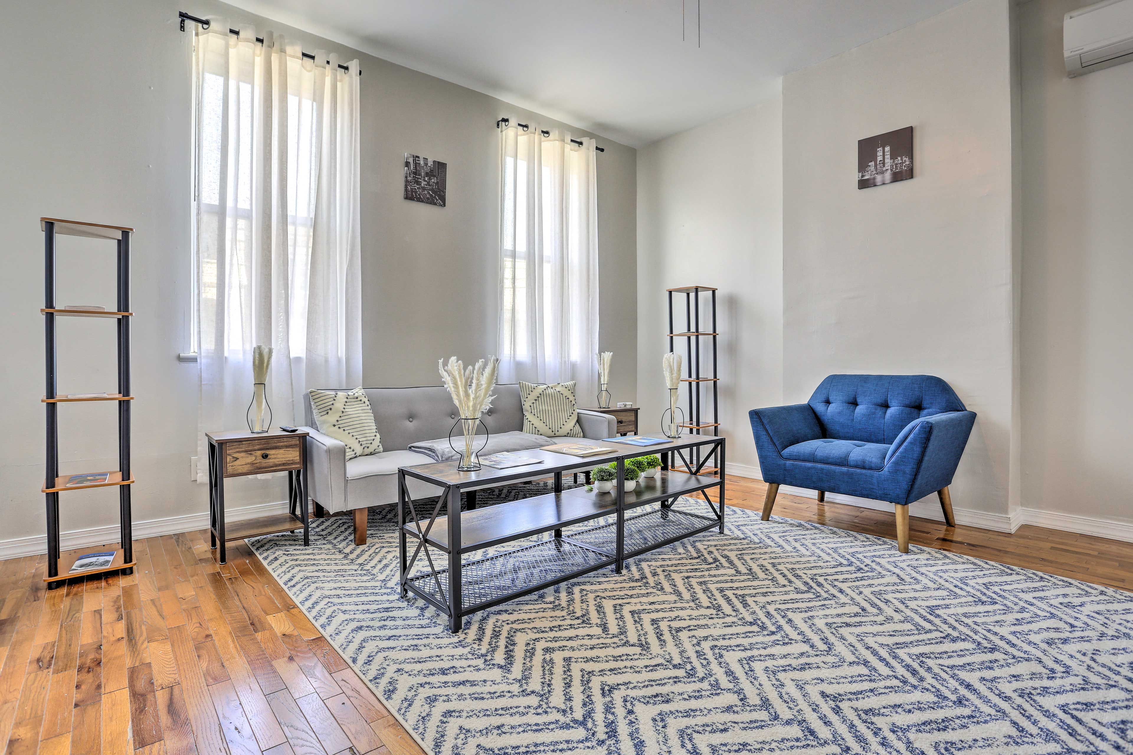 Bayonne Vacation Rental | 1BR | 1BA | Stairs Required for Access | 900 Sq Ft