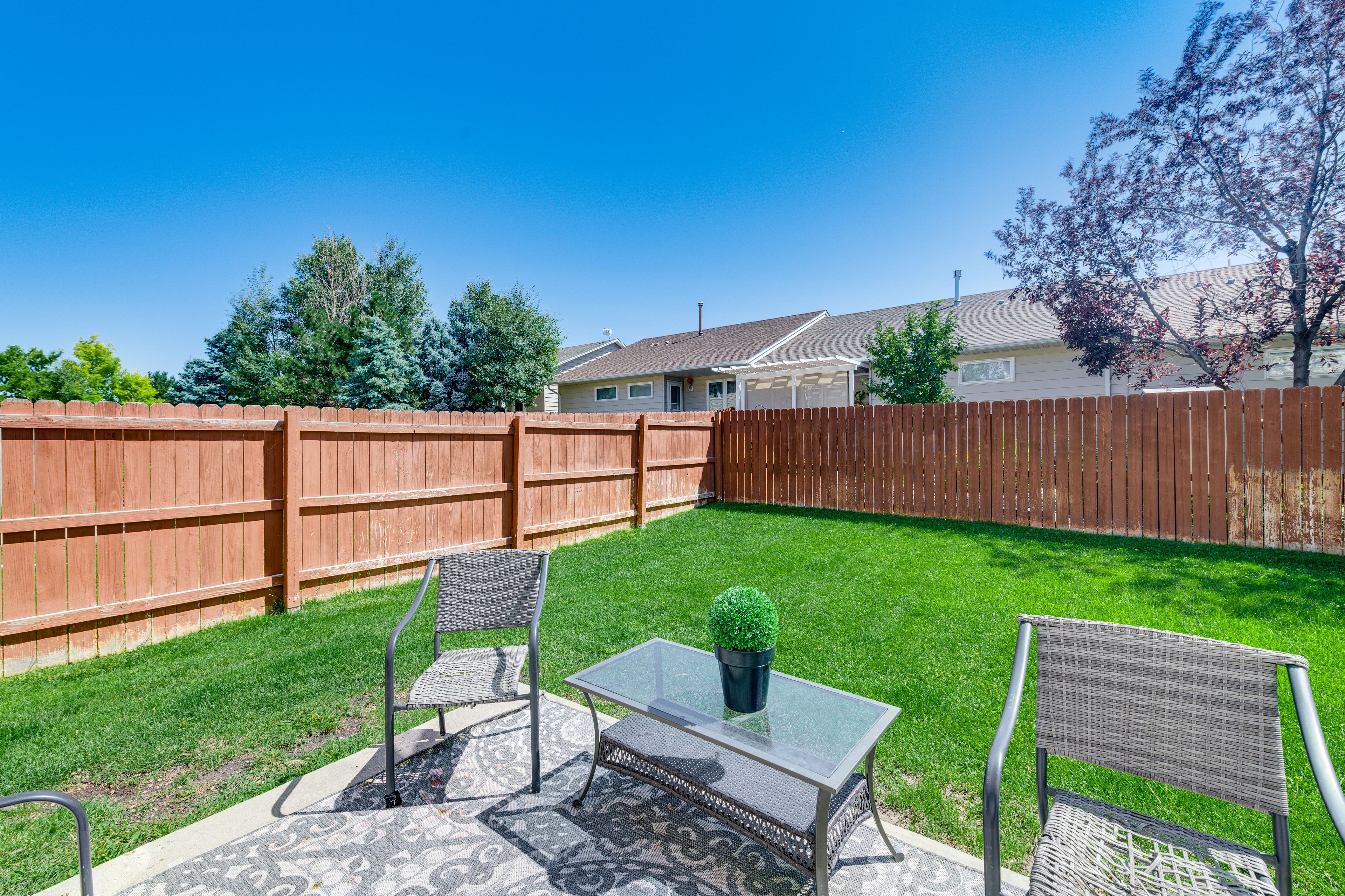 Furnished Patio | Fenced Yard