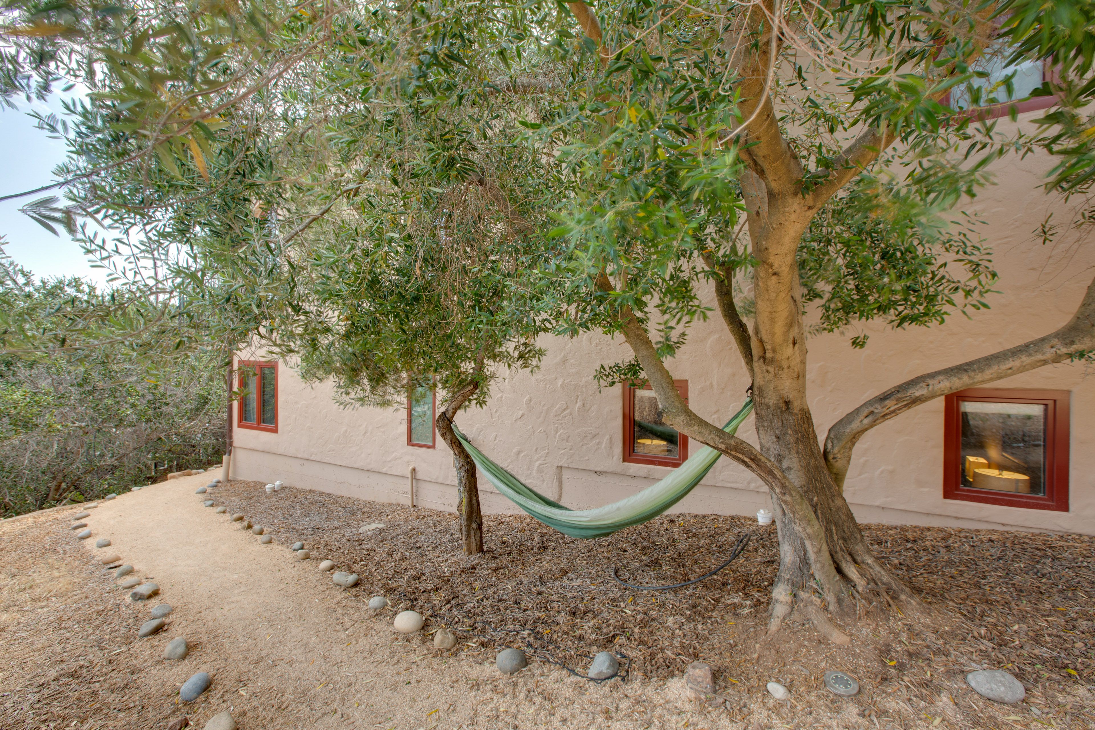 Gravel Path to Entrance | Hammock | Mountain Views