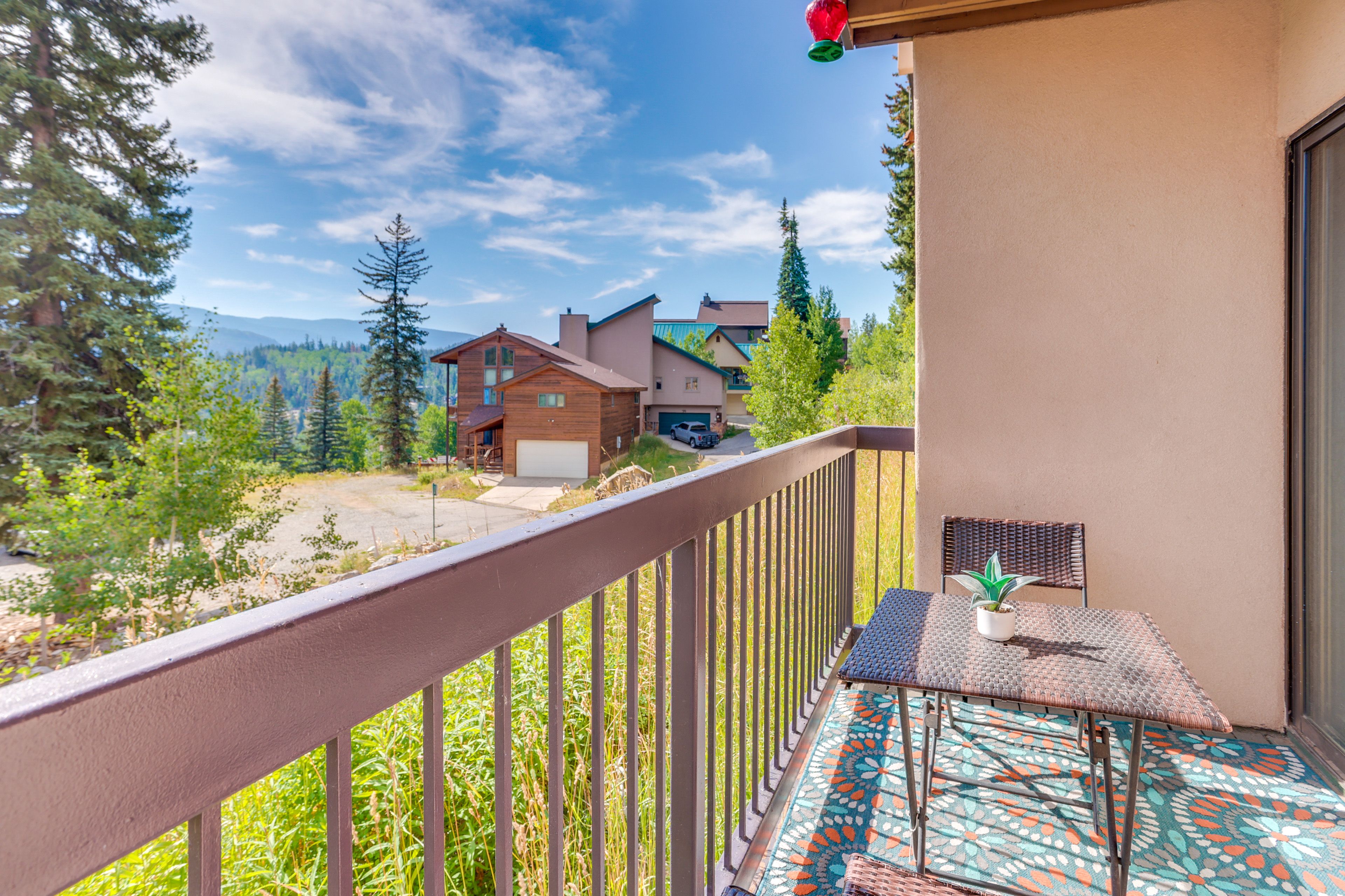Private Balcony | Bistro Dining Set | Mountain Views