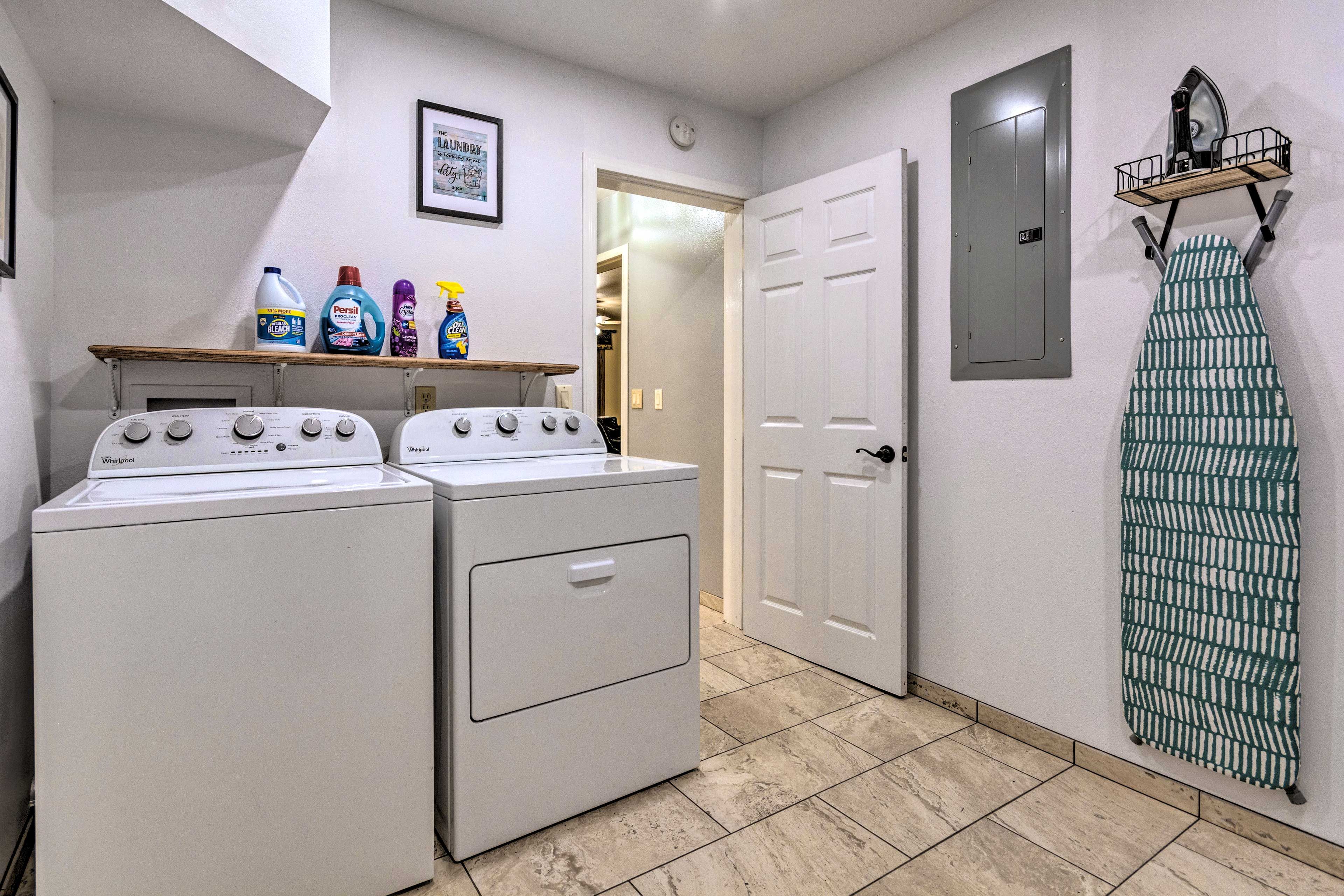 Laundry Room | Lower Level | Laundry Detergent | Iron + Board