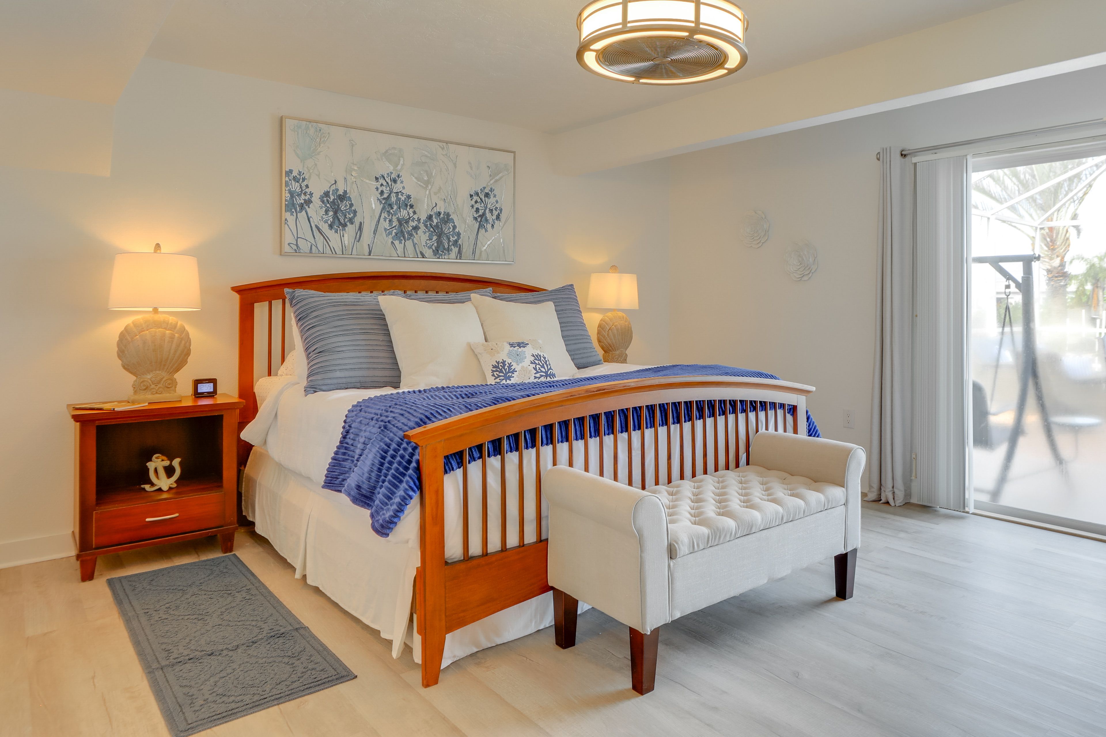 Bedroom 1 | King Bed | Linens Provided | Smart TV | Lanai Access