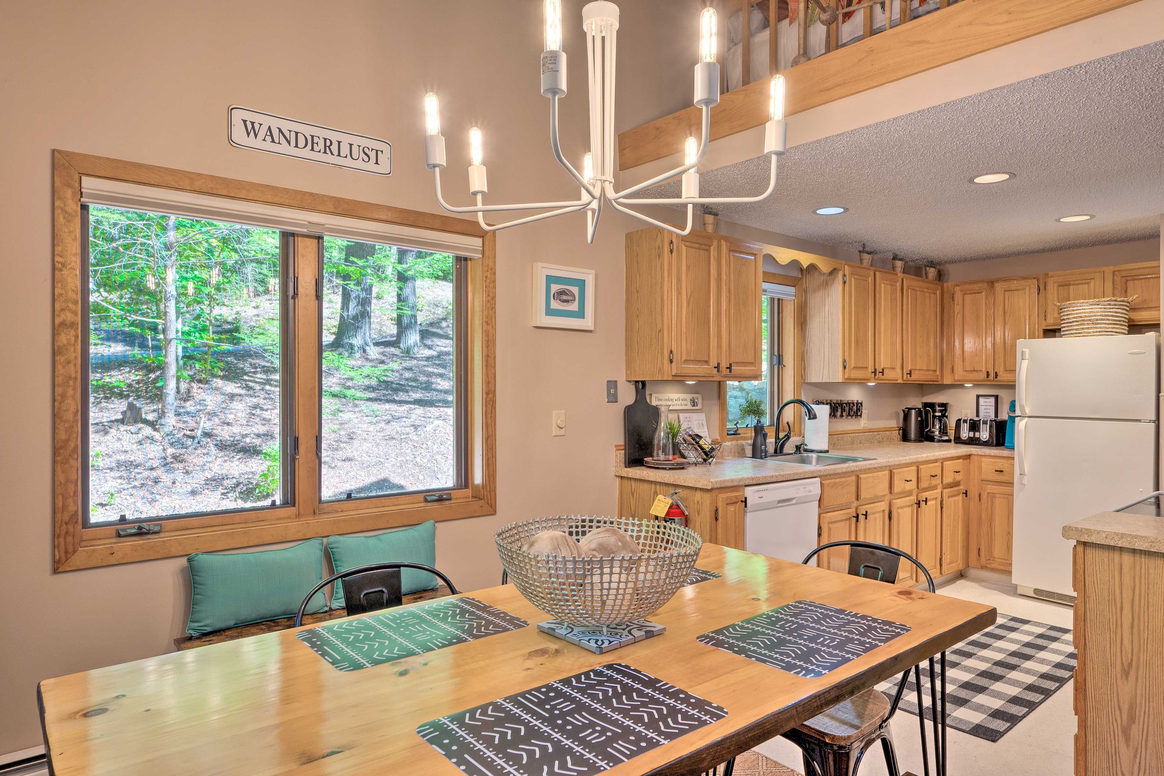 Dining Room | 2-Story Cabin | Access to Community Amenities