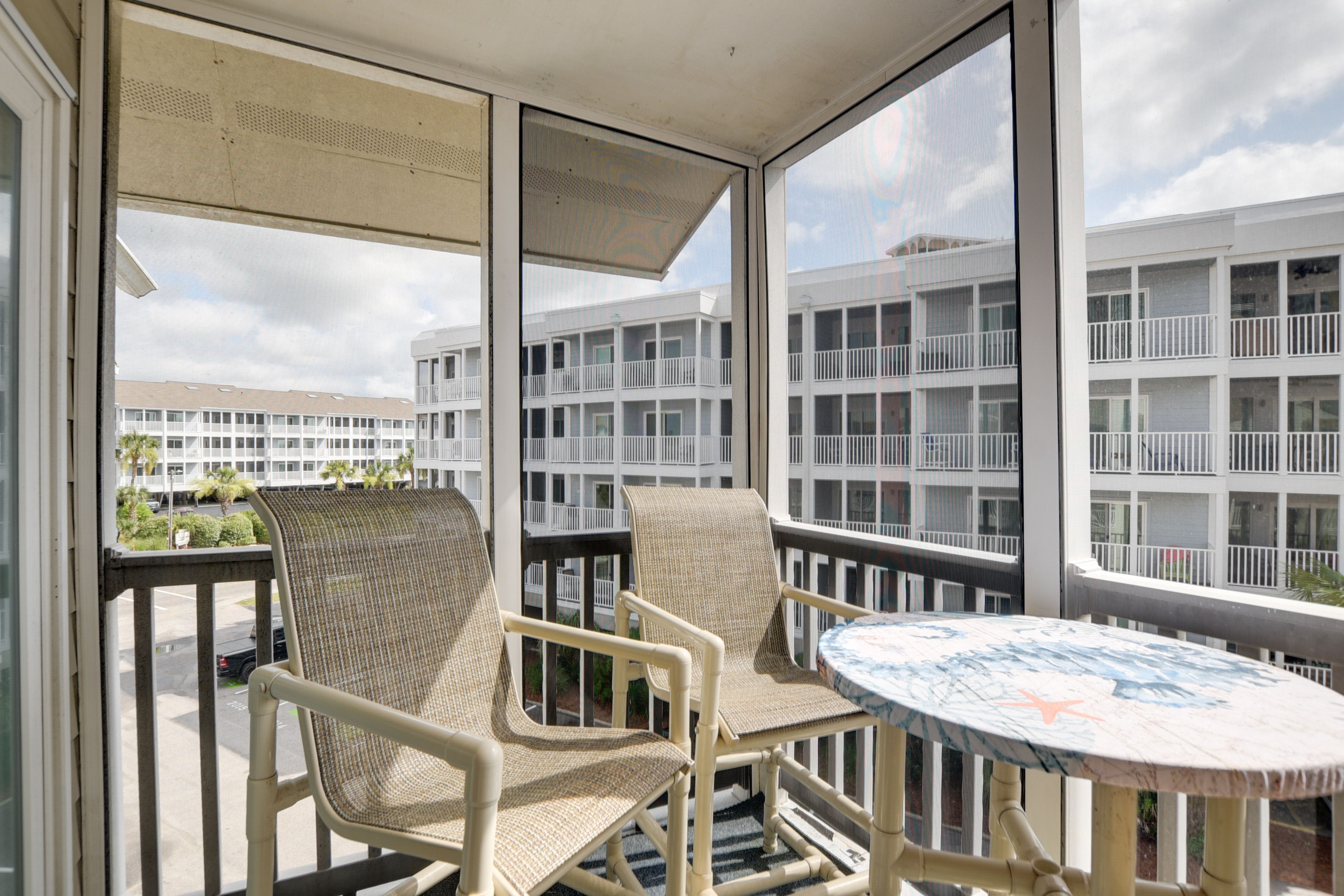 Screened-In Balcony | Ocean Views
