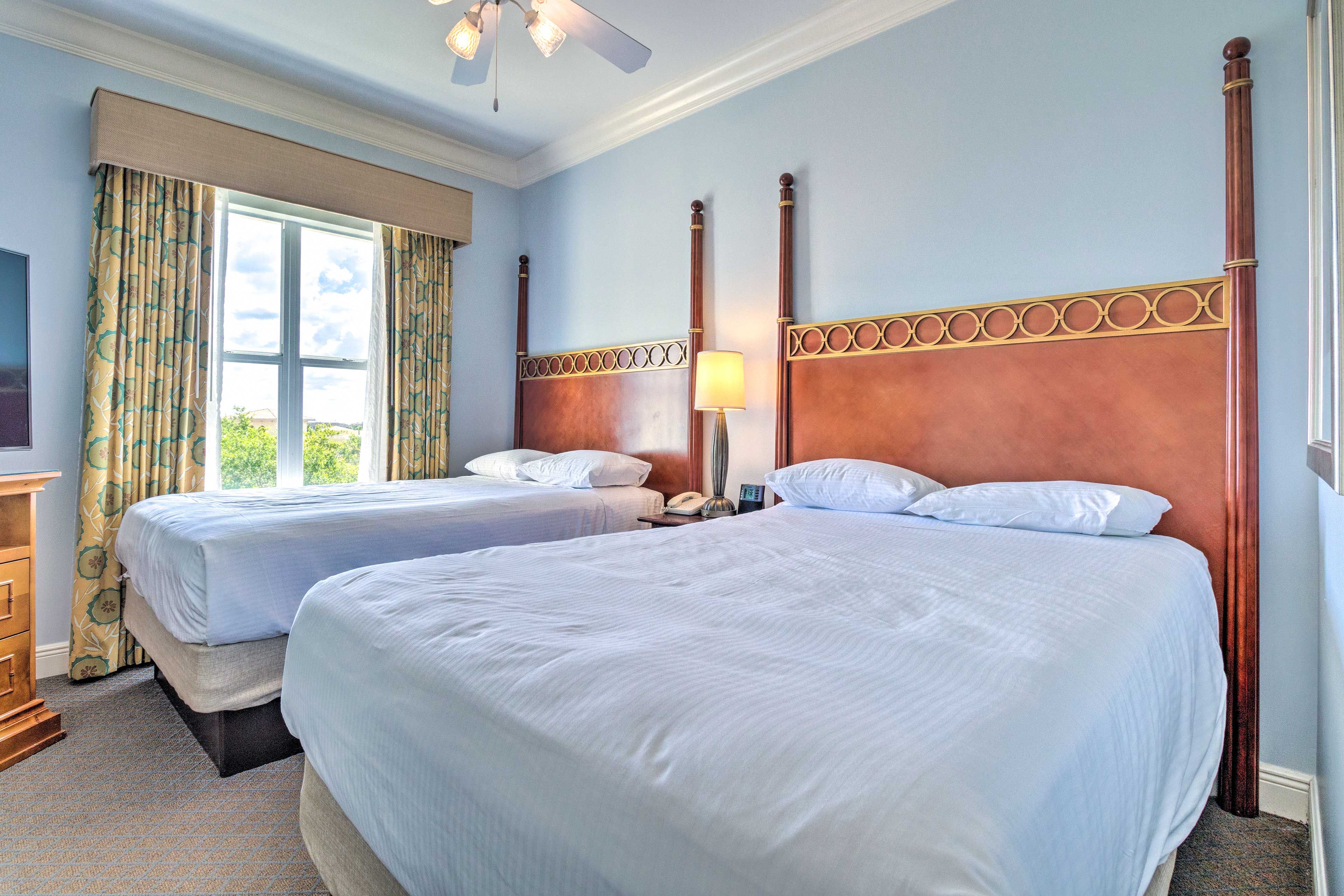 Bedroom 2 | 2 Full Beds | Smart TV w/ Cable