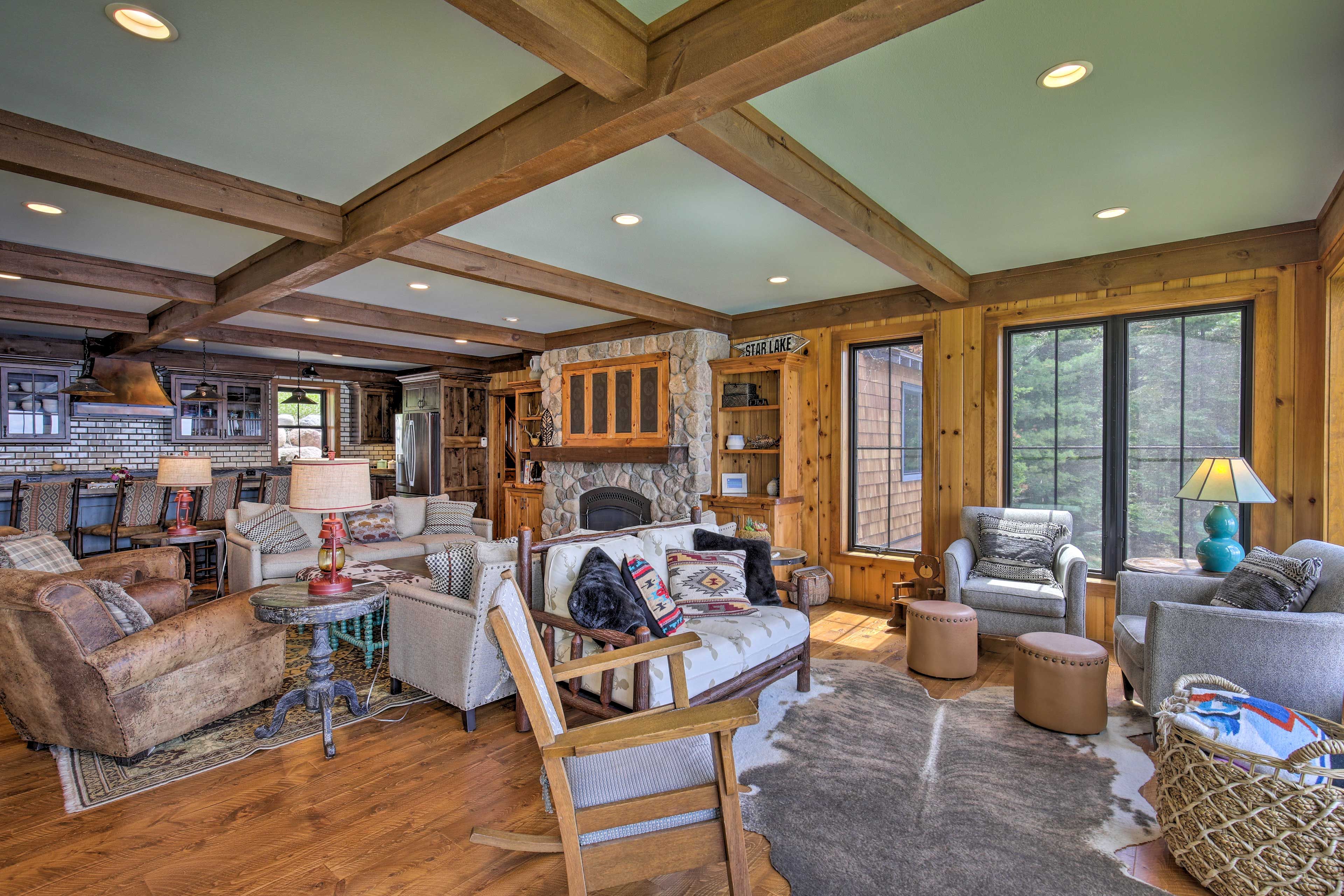 Living Room | Fireplace | Central A/C & Heating