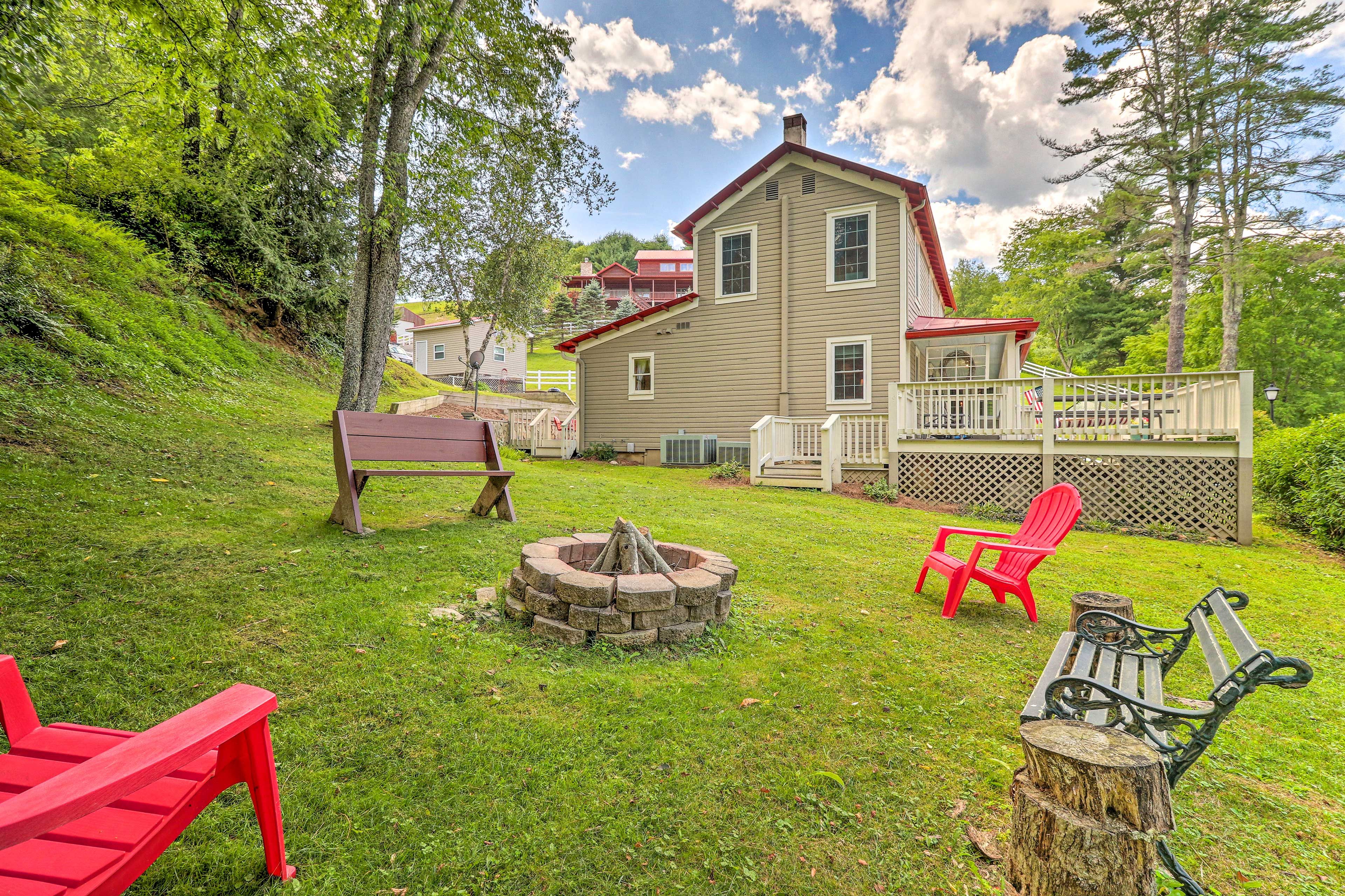 Back Exterior | Fire Pit | Spacious Deck