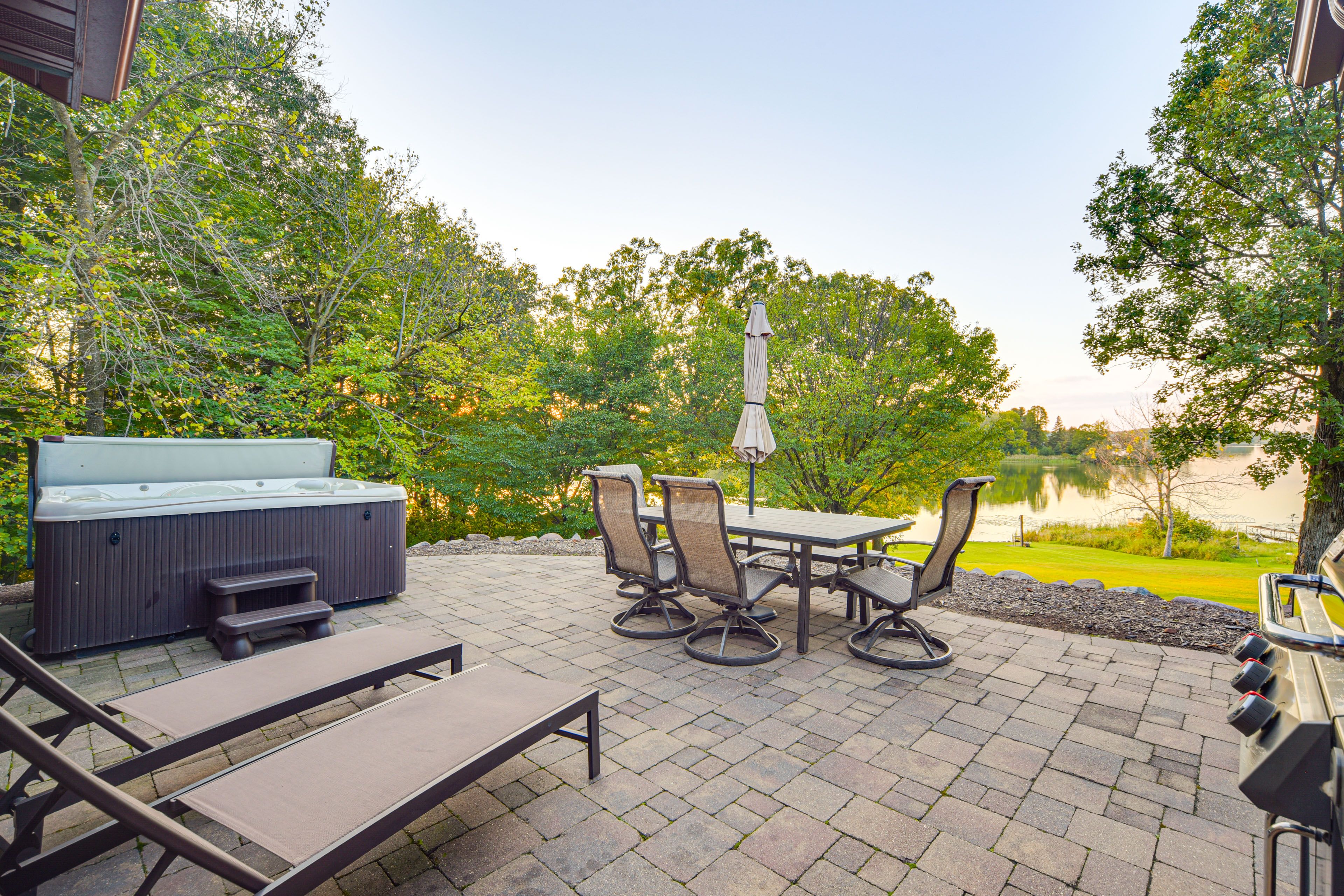 Patio | Private Hot Tub | Dining Area