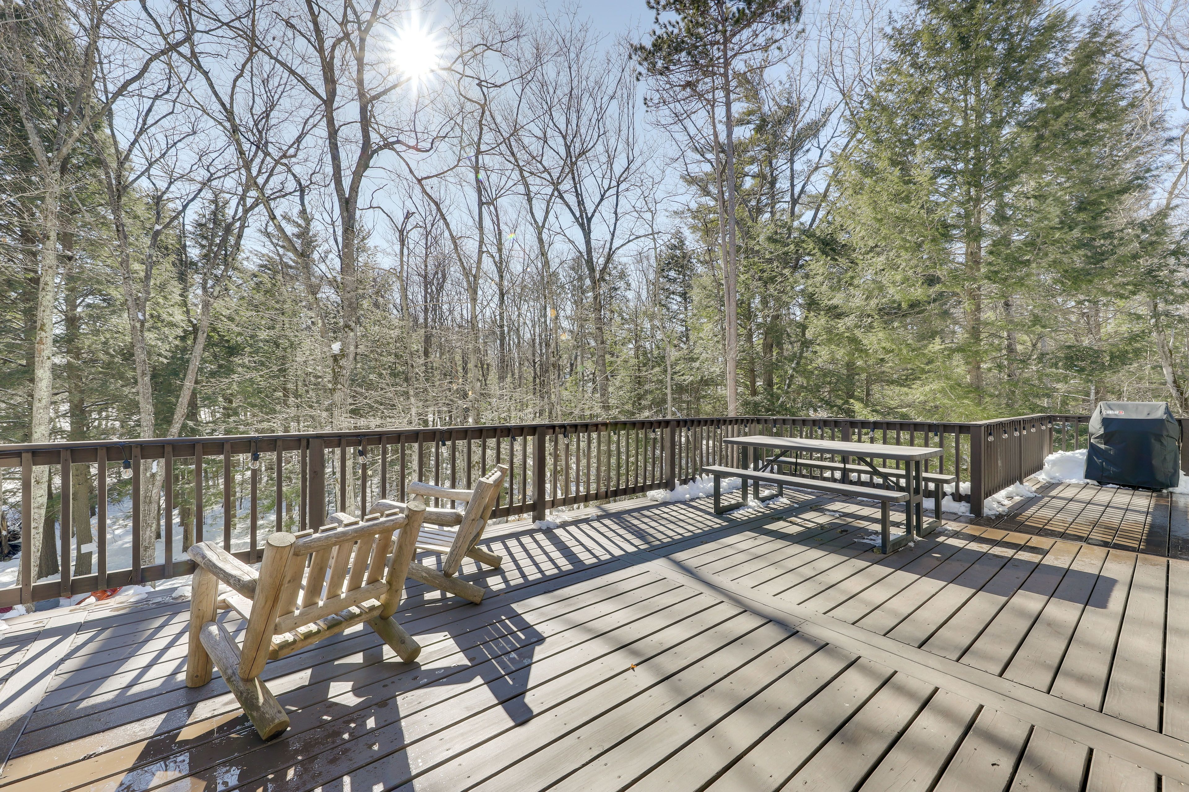 Furnished Deck in Winter
