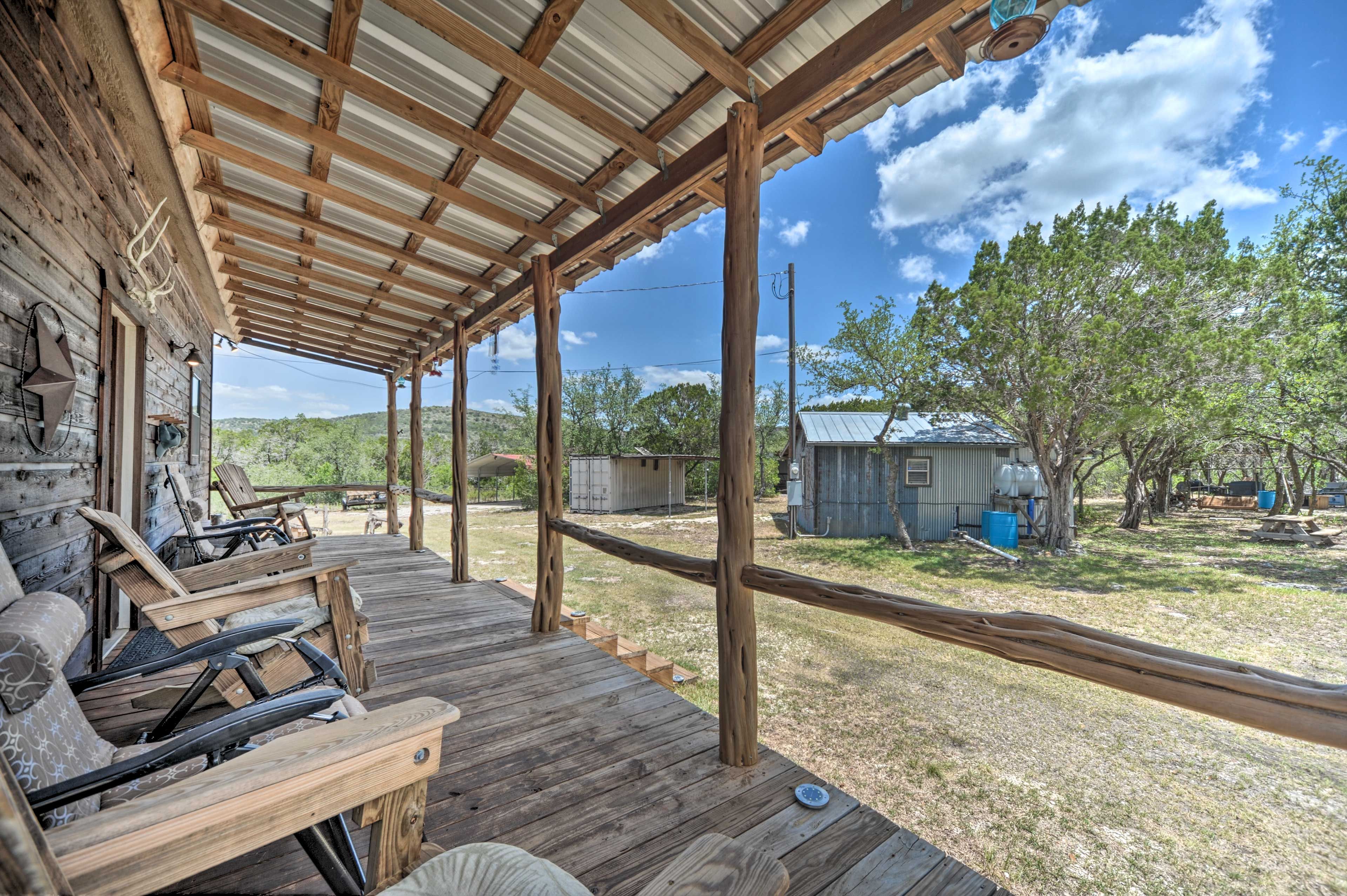 Front Porch | Cabin 1 | Pet Friendly w/ Fee | 2 Separate Cabins On-Site