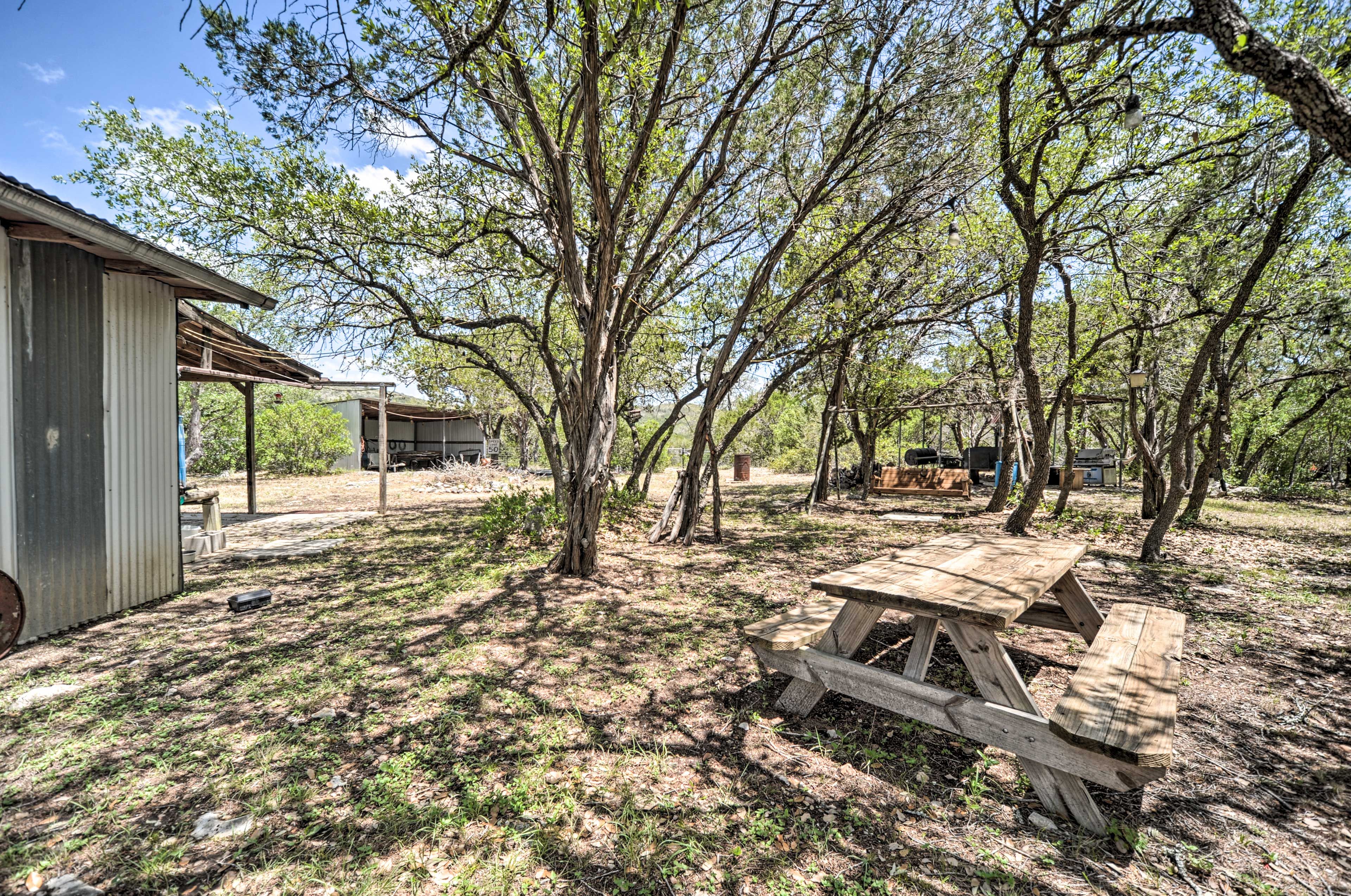 30-Acre property | Grilling Areas | Swing