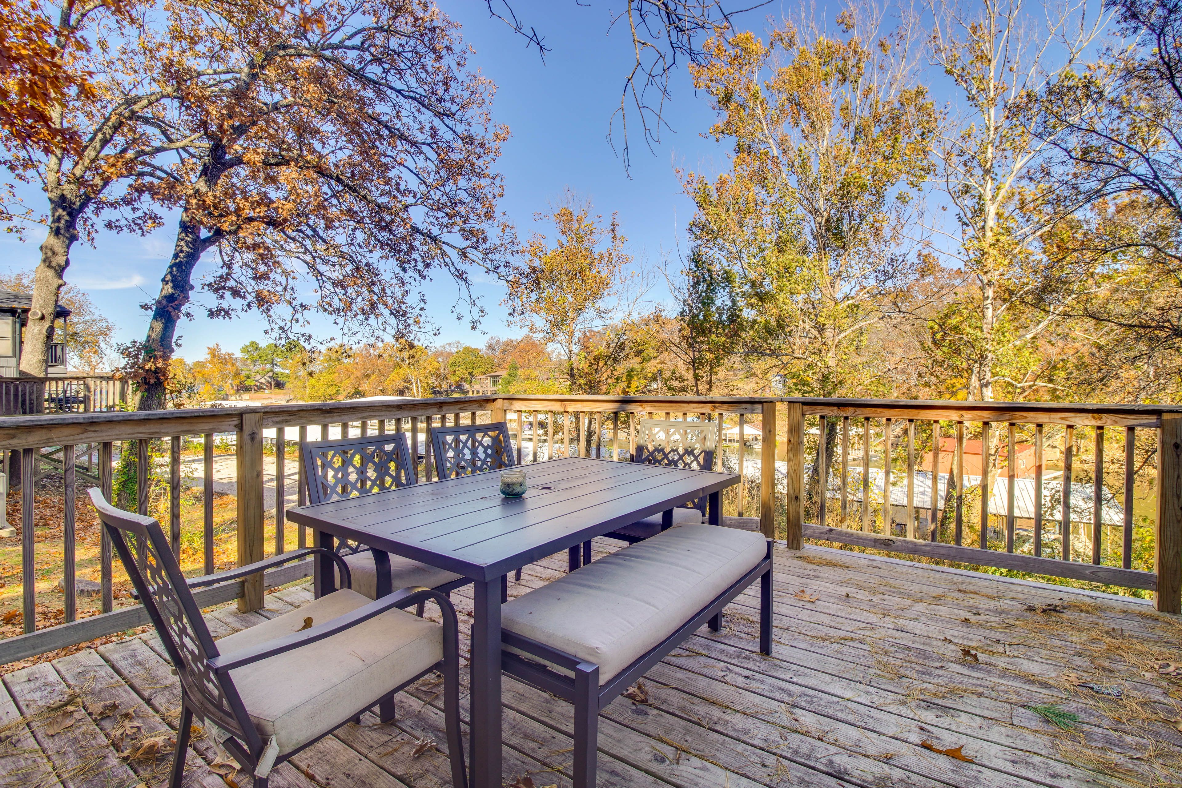 Deck | Hot Tub | Charcoal Grill | Outdoor Dining Area | Lake Views/Access