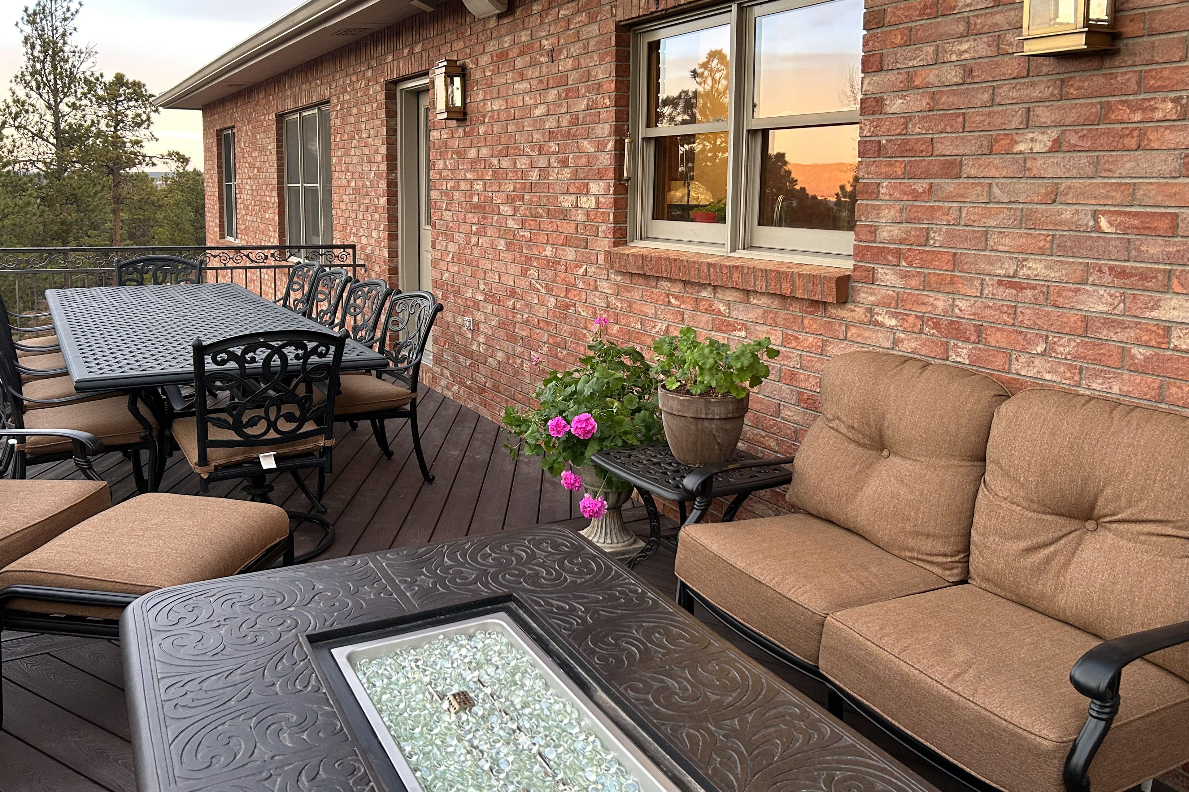 Balcony | Gas Fire Table | Dining Area