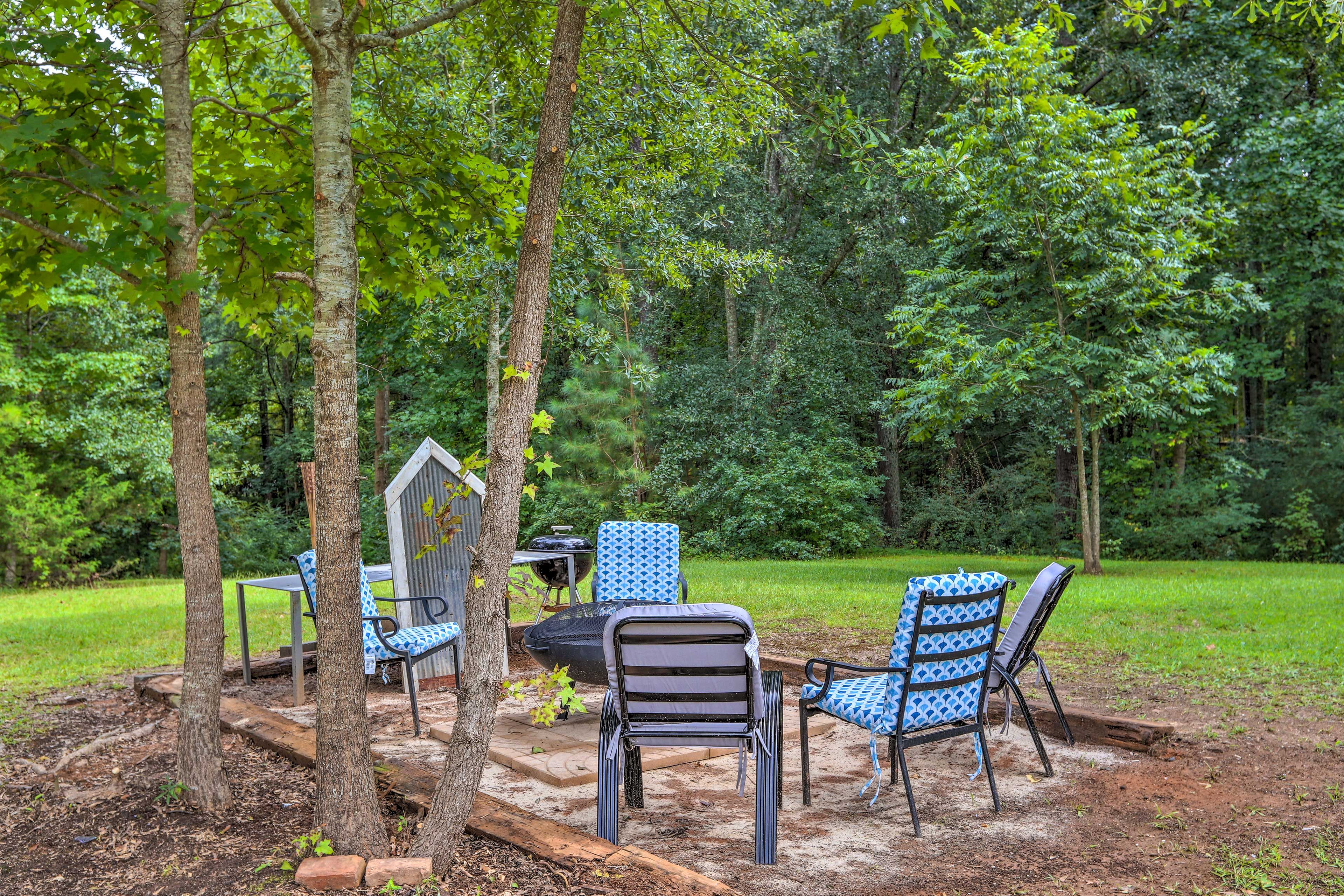 Backyard | Fire Pit | Charcoal Grill | 6 Acres