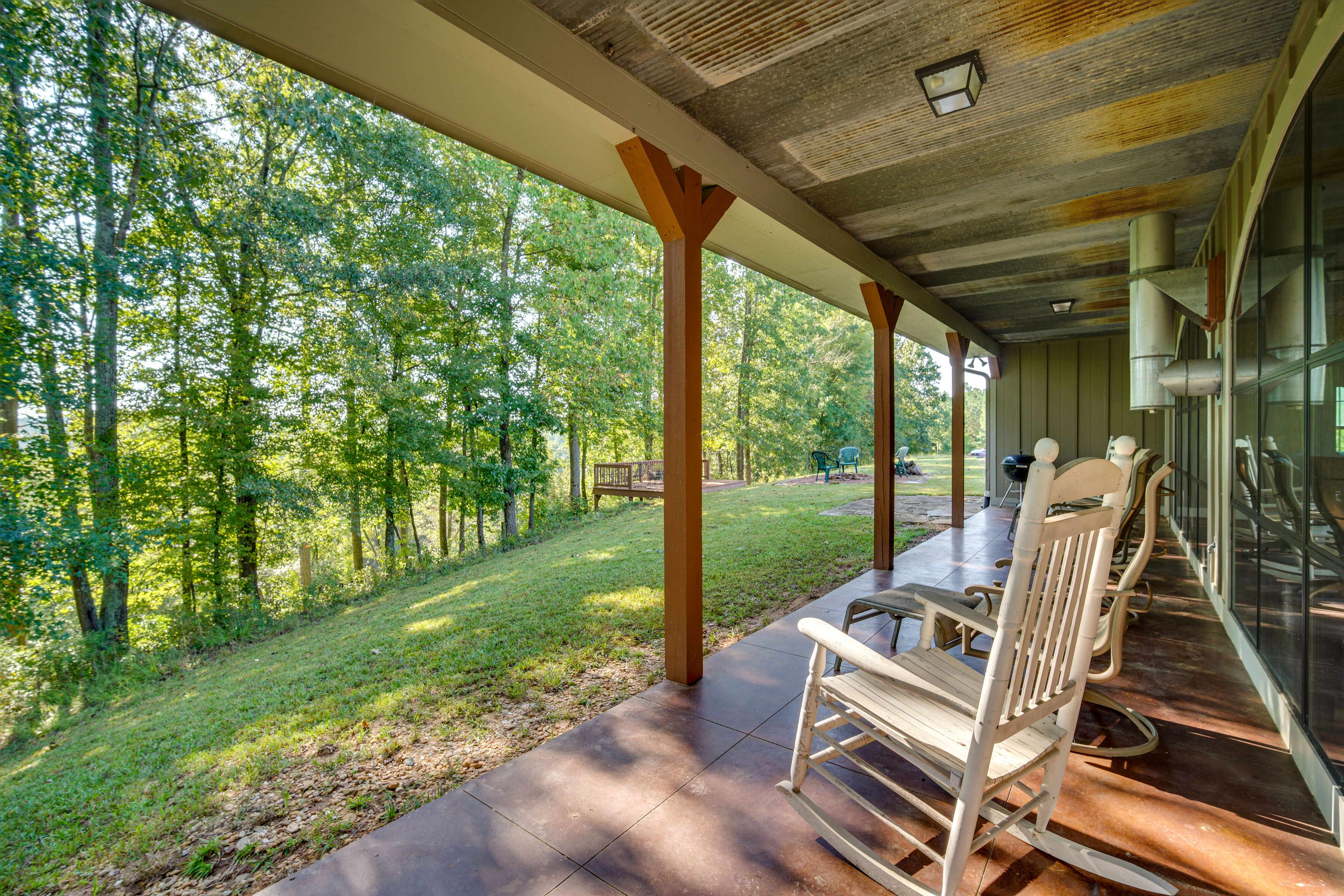 Furnished Patio | Charcoal Grill