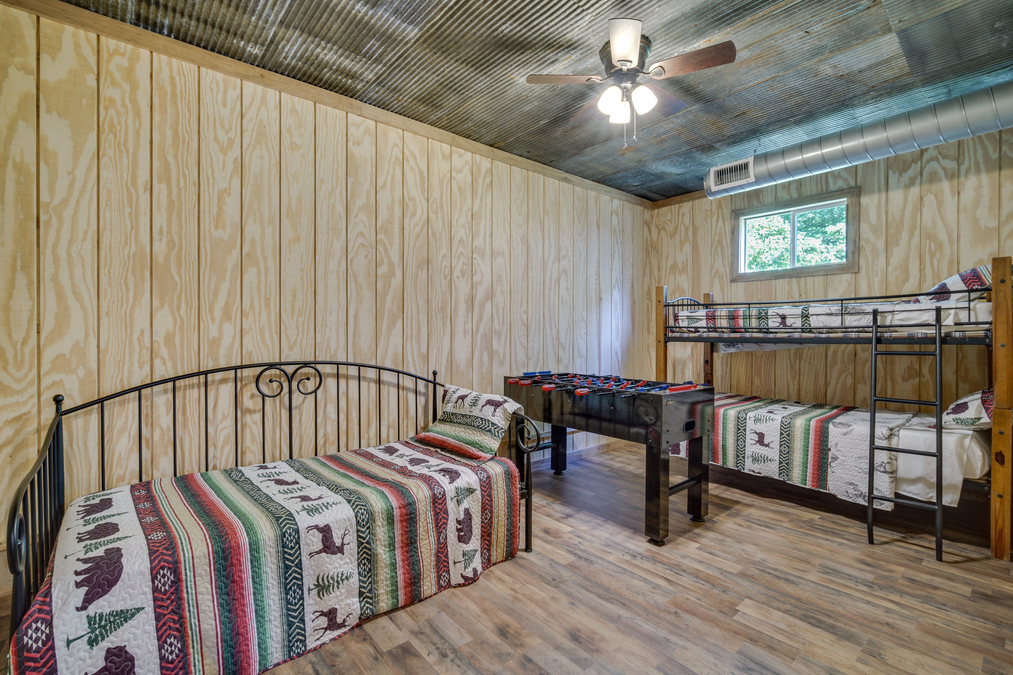 Bedroom 2 | Twin Bunk Bed | Twin Bed w/ Twin Trundle | 1st Floor | Foosball
