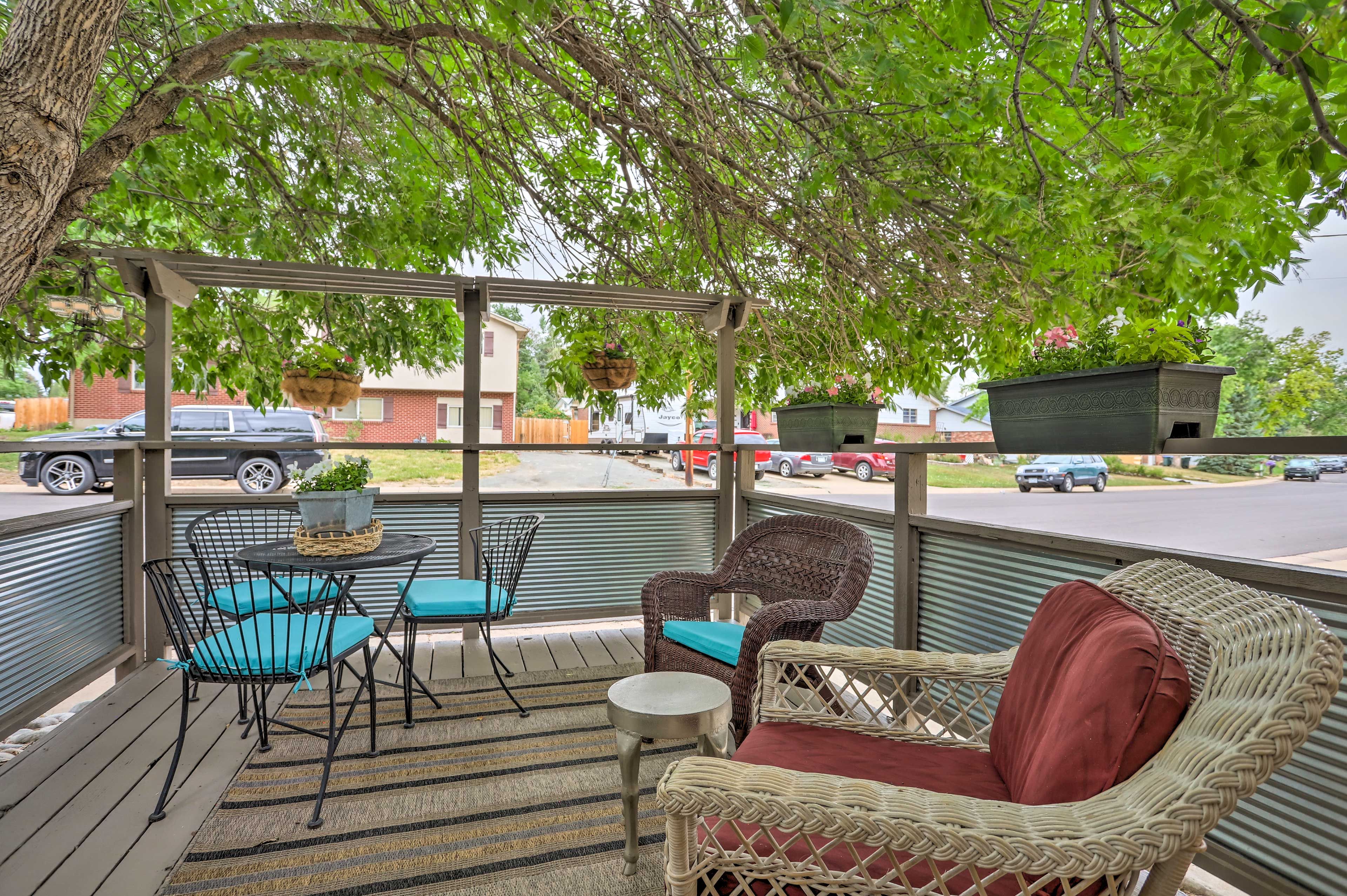 Private Deck | Outdoor Dining | Natural Tree Shading