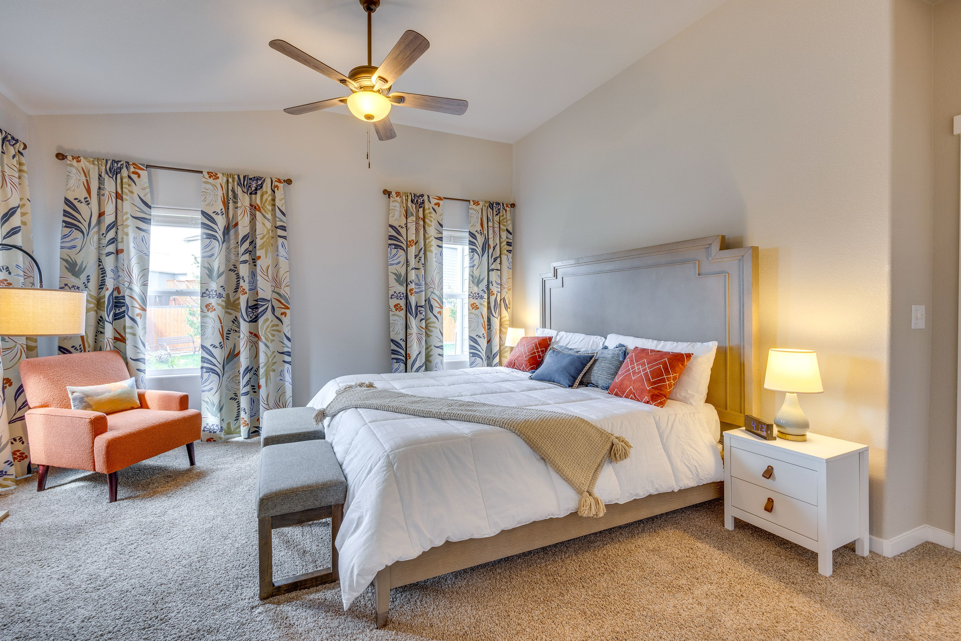 Bedroom 1 | California King Bed | 1st Floor | Desk Workspace | Smart TV