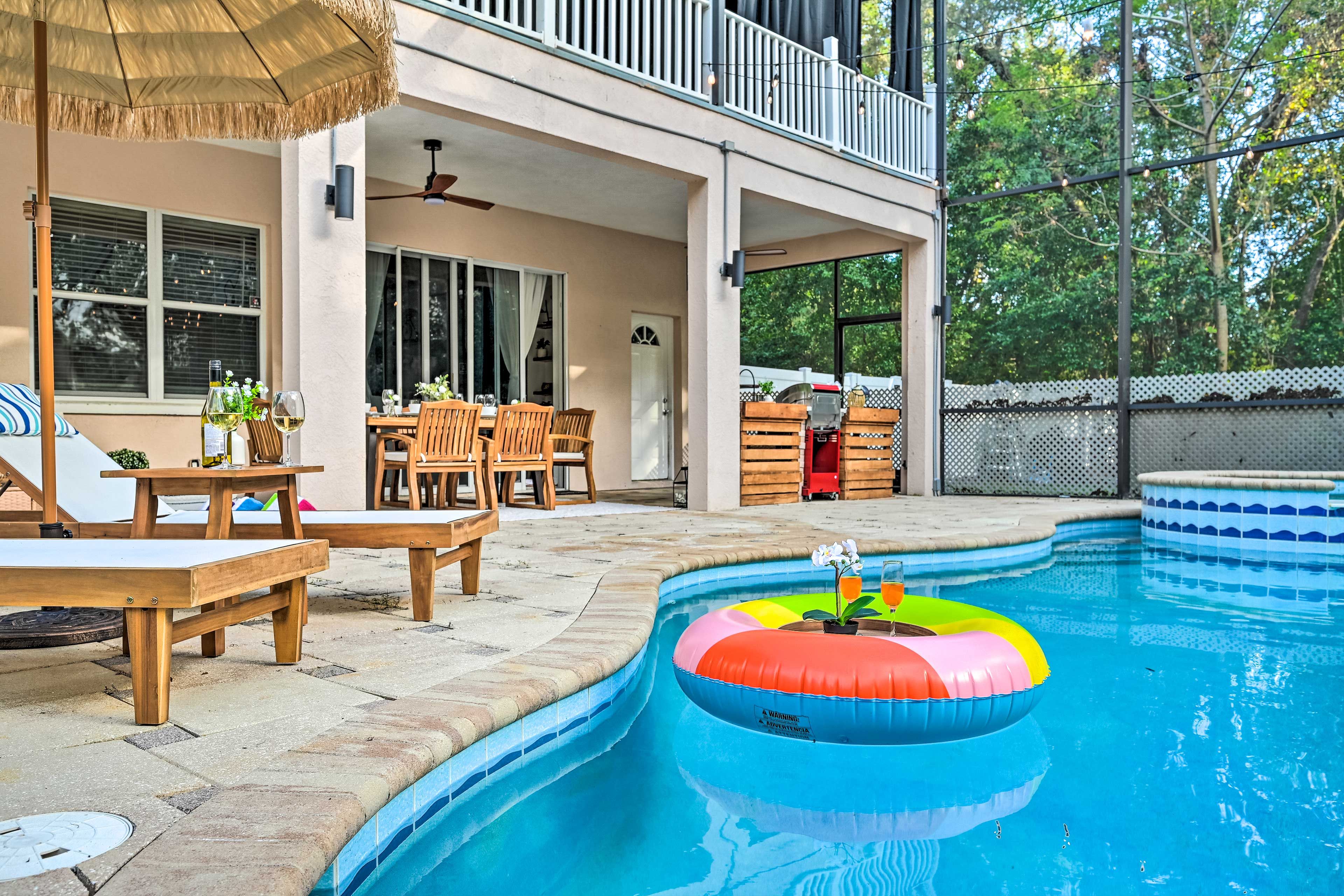 Lanai | Heated Pool & Spa