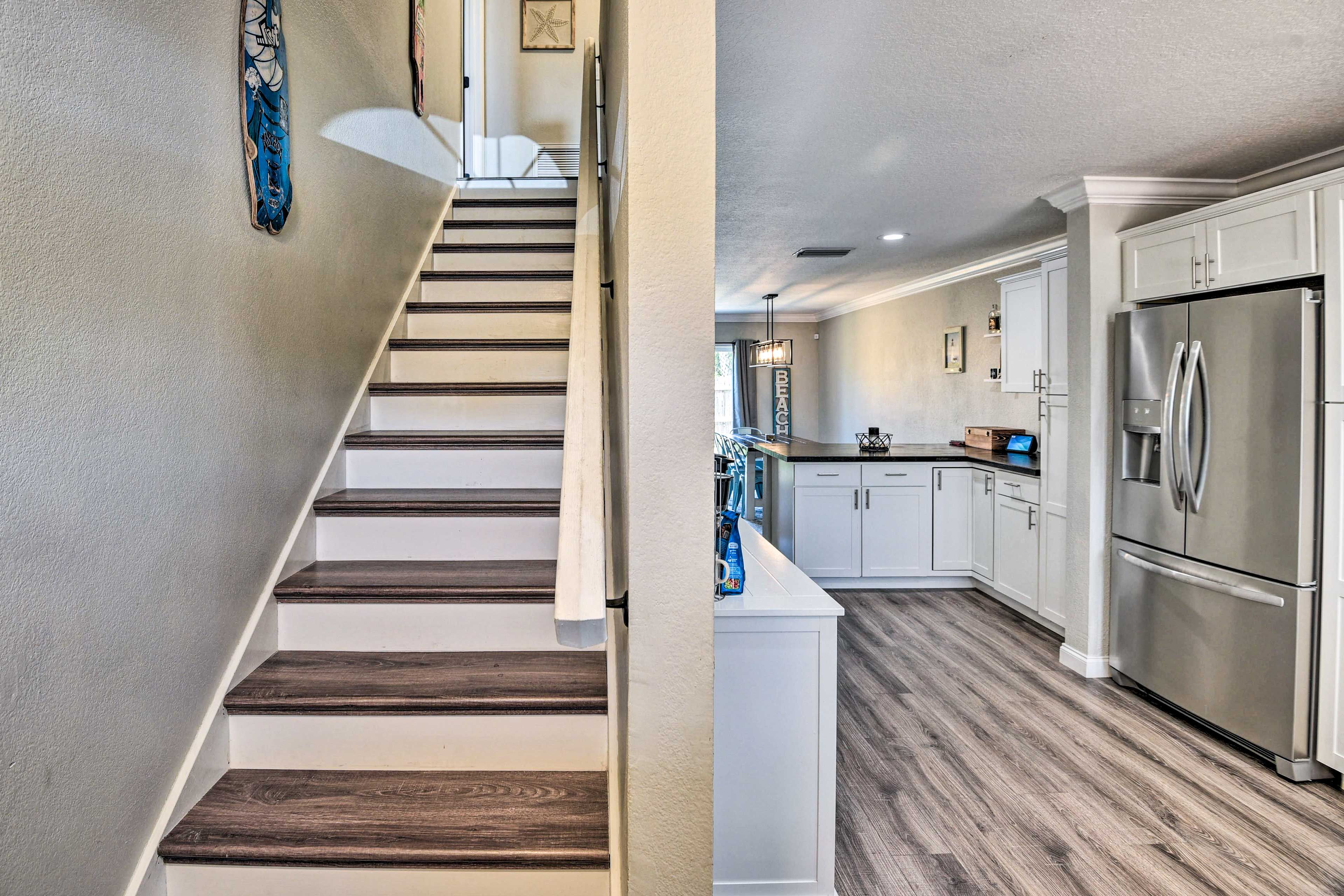 Hallway | Stairs Required to Access All Bedrooms