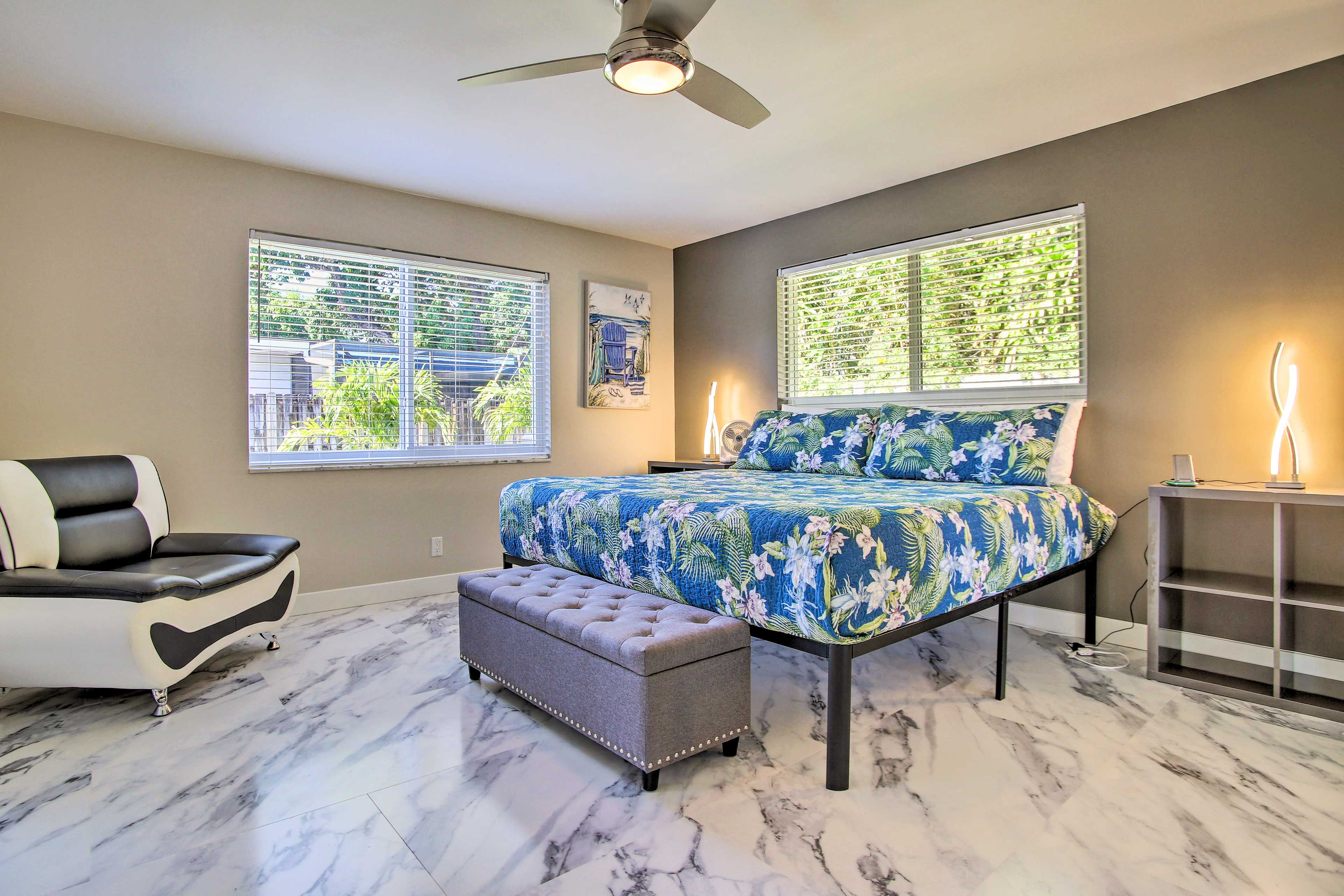 Bedroom 3 | King Bed | Patio Access | En Suite Bathroom