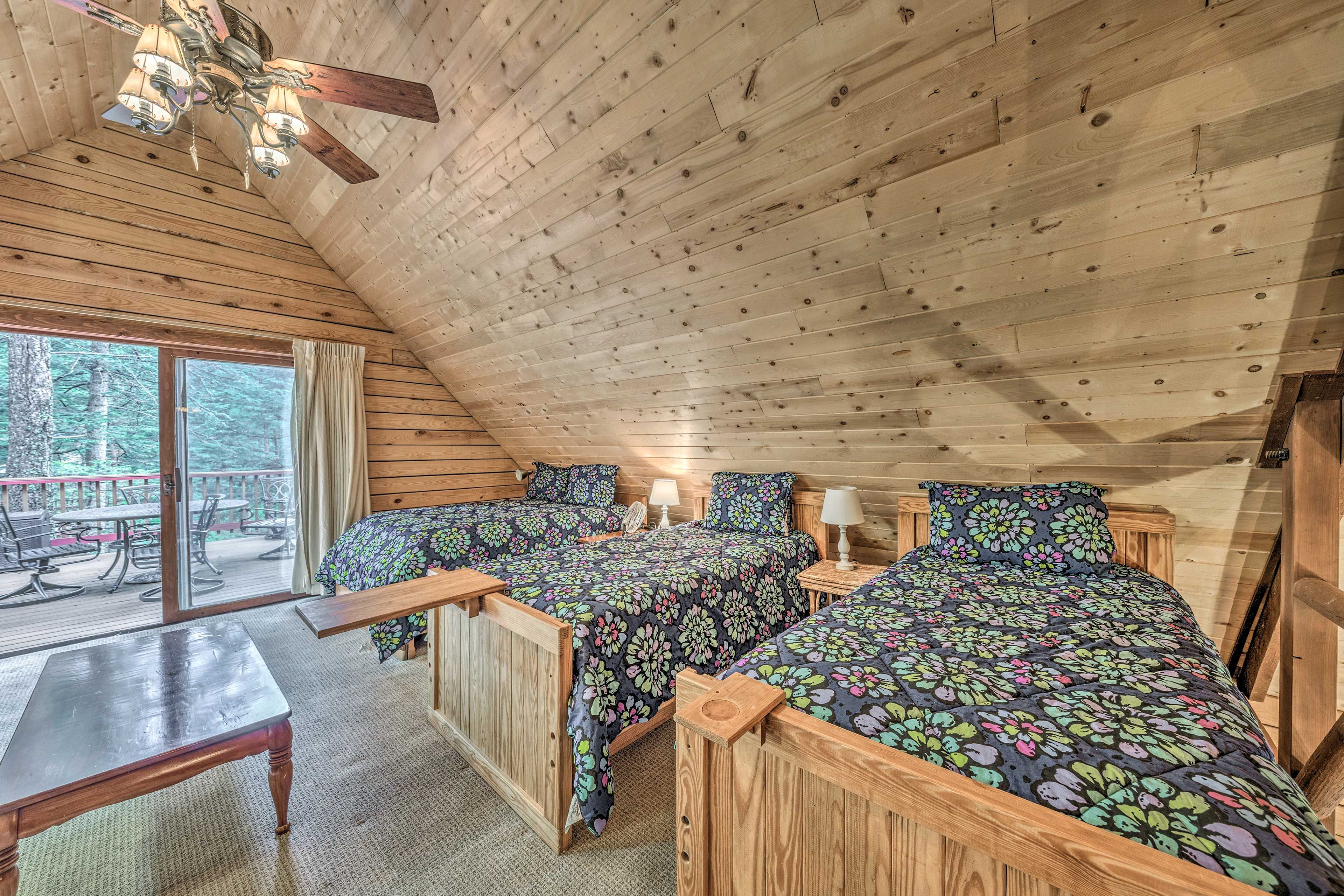 Loft | 1 Full Bed | 2 Twin Beds | Direct Balcony Access