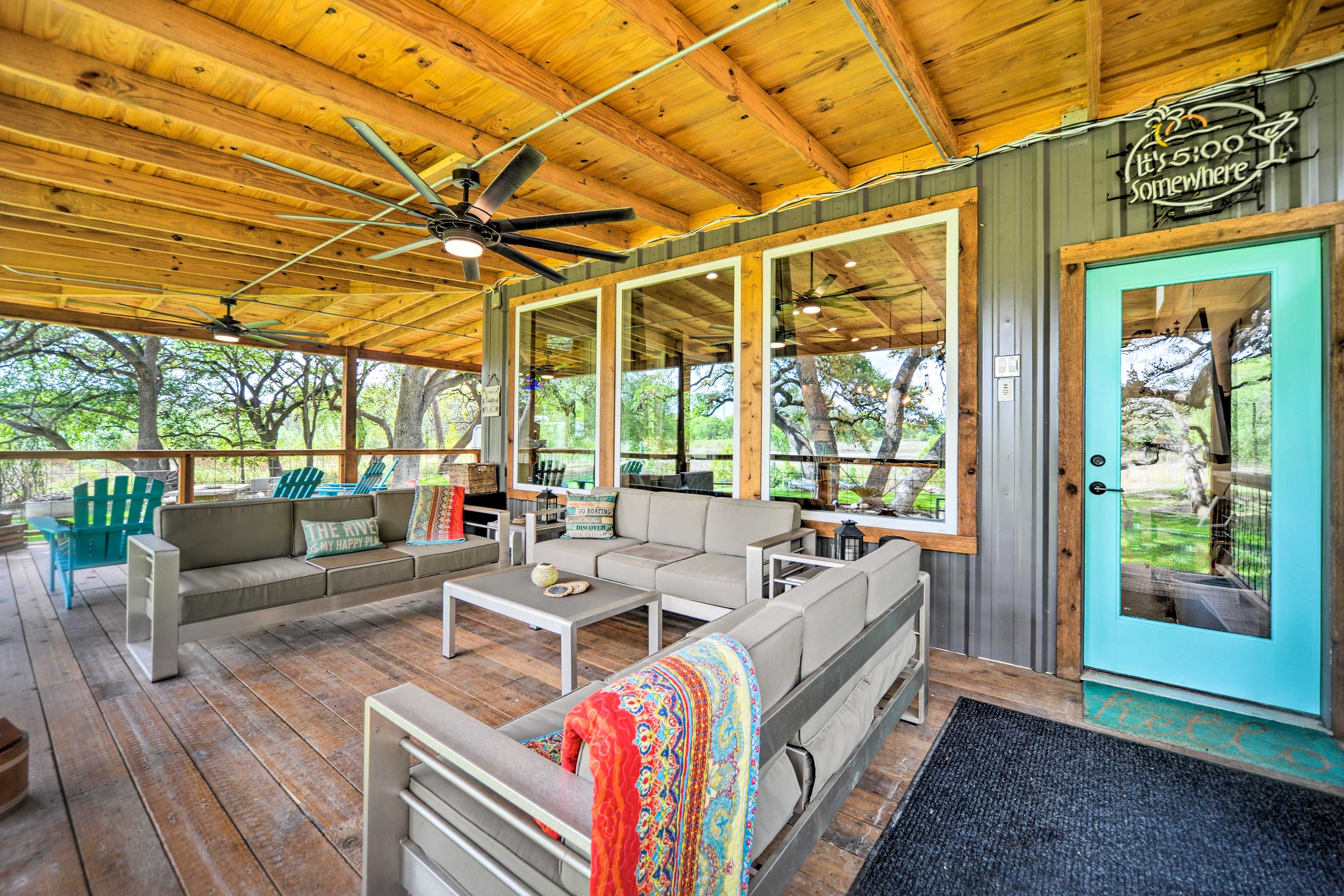 Wraparound Deck | Patio Furniture | Gas Grill | Large Outdoor Dining Table