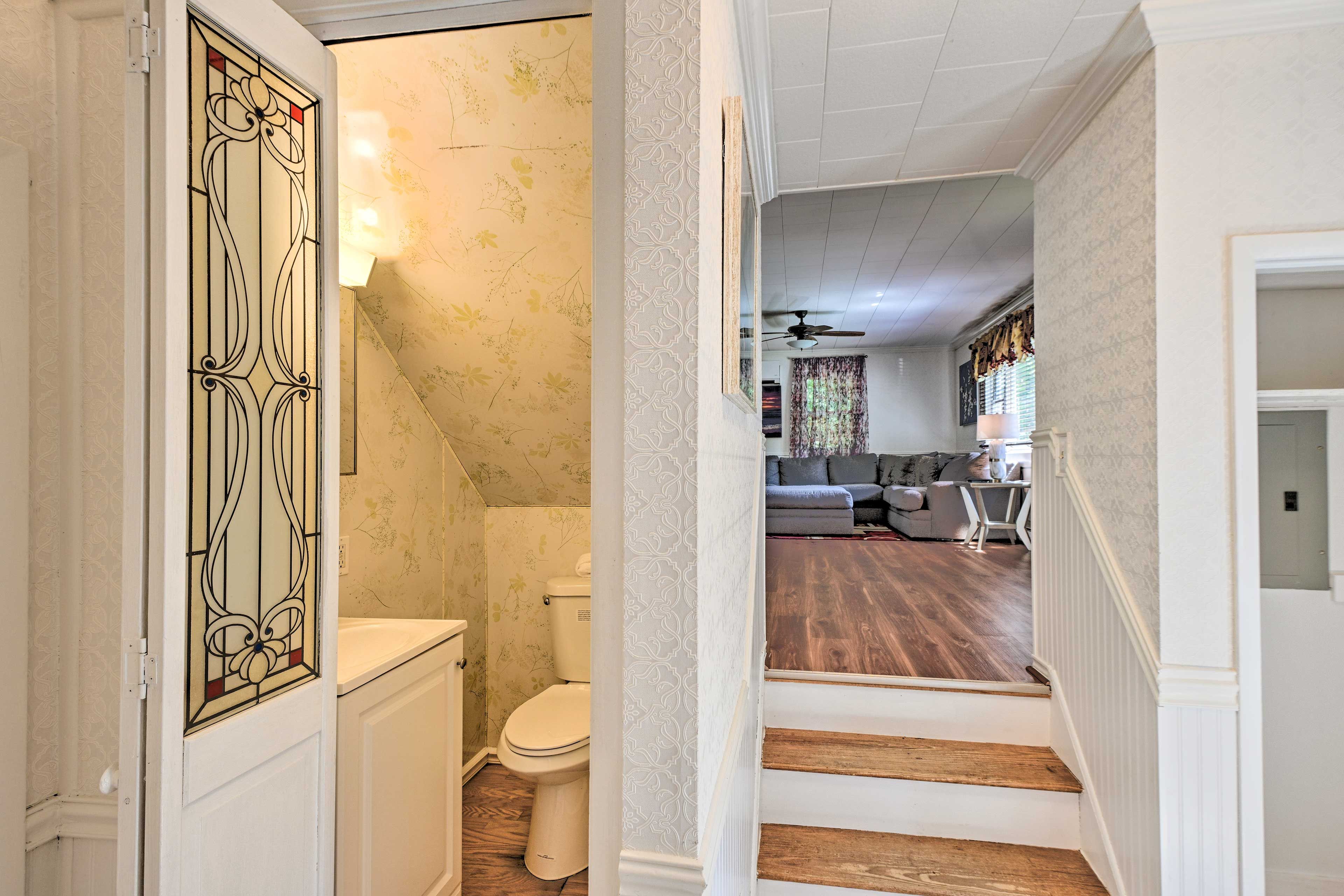 Half Bathroom | 1st Floor | 1 Step Required