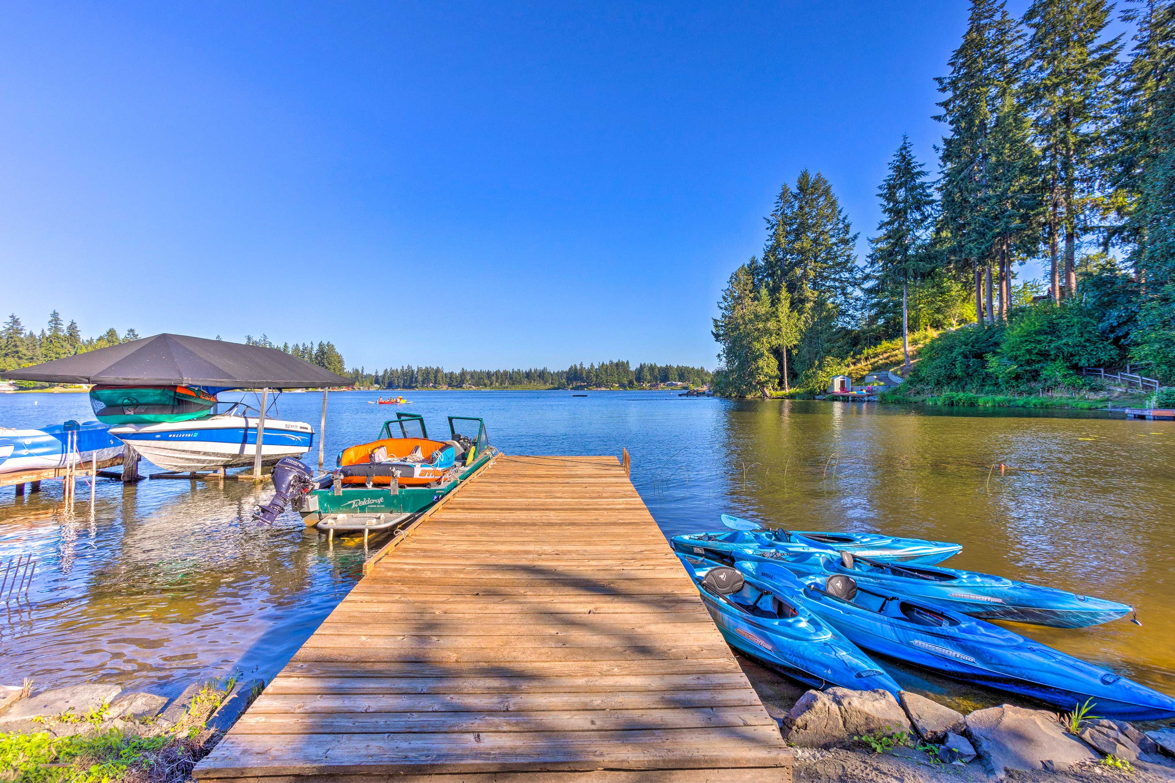 Dock | Kayaks Provided | Boating Access