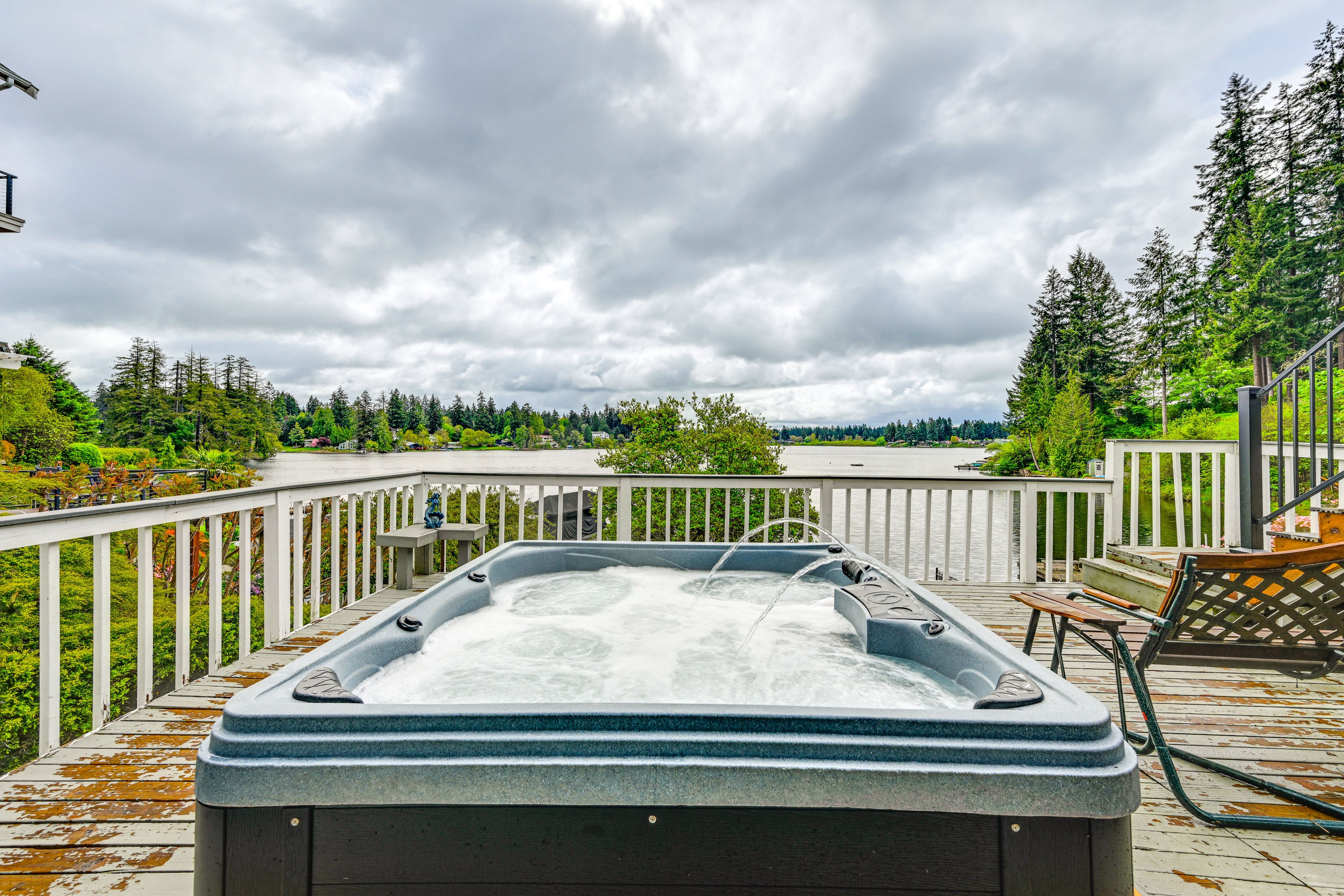 Deck | Private Hot Tub | Outdoor Dining Area