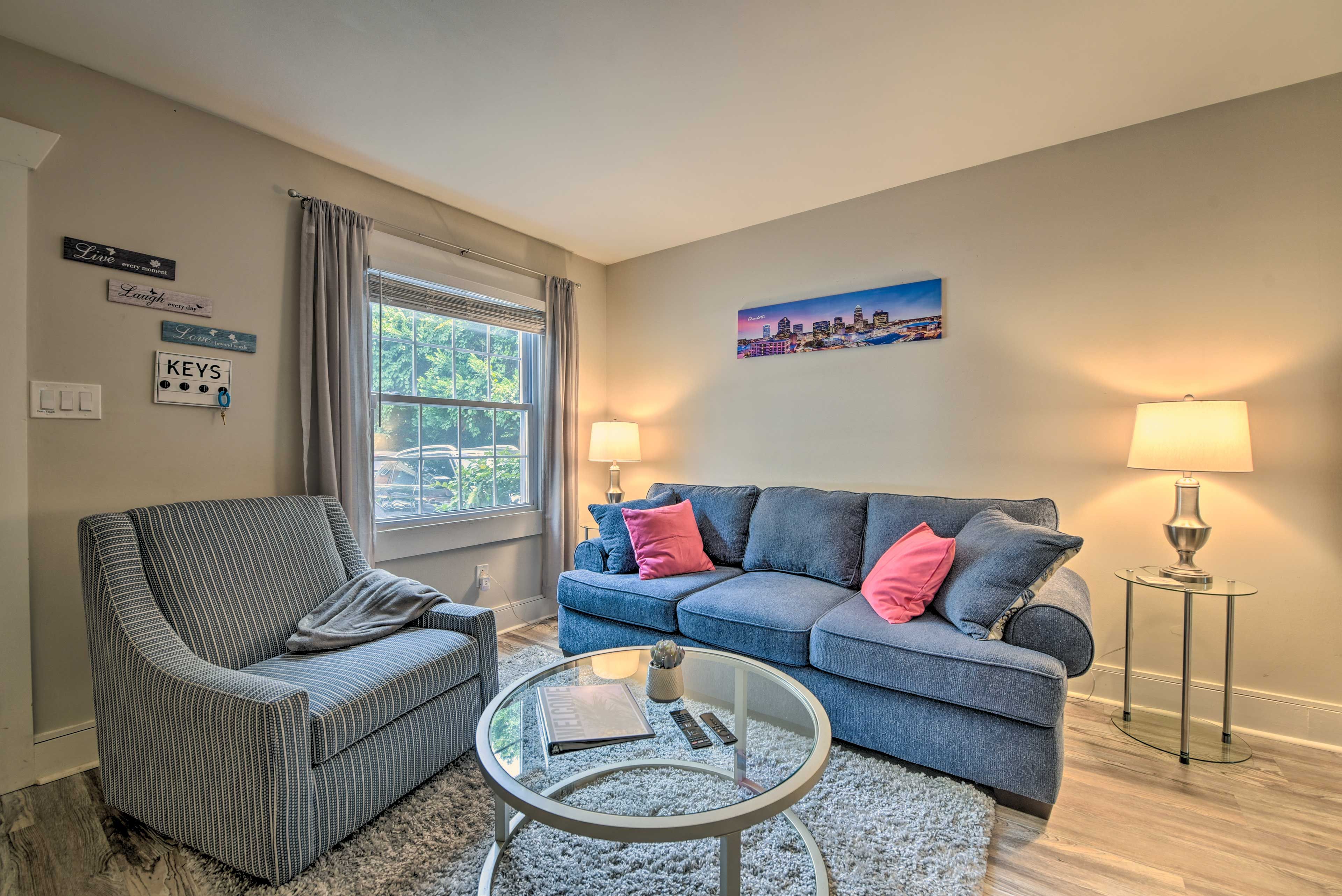 Charlotte Vacation Rental | 1BR | 1BA | 686 Sq Ft | Stairs Required